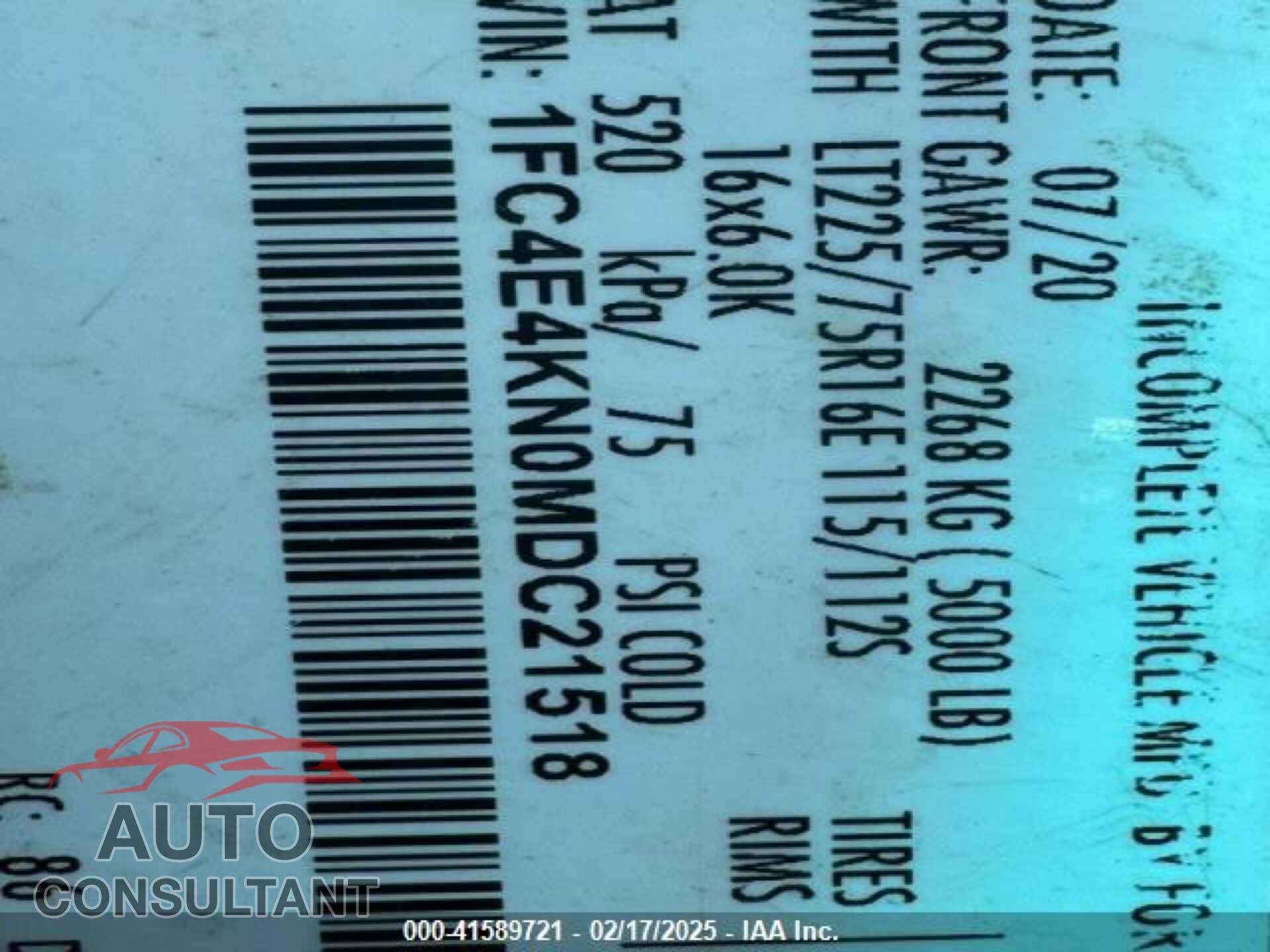 FORD E-450 STRIPPED 2021 - 1FC4E4KN0MDC21518