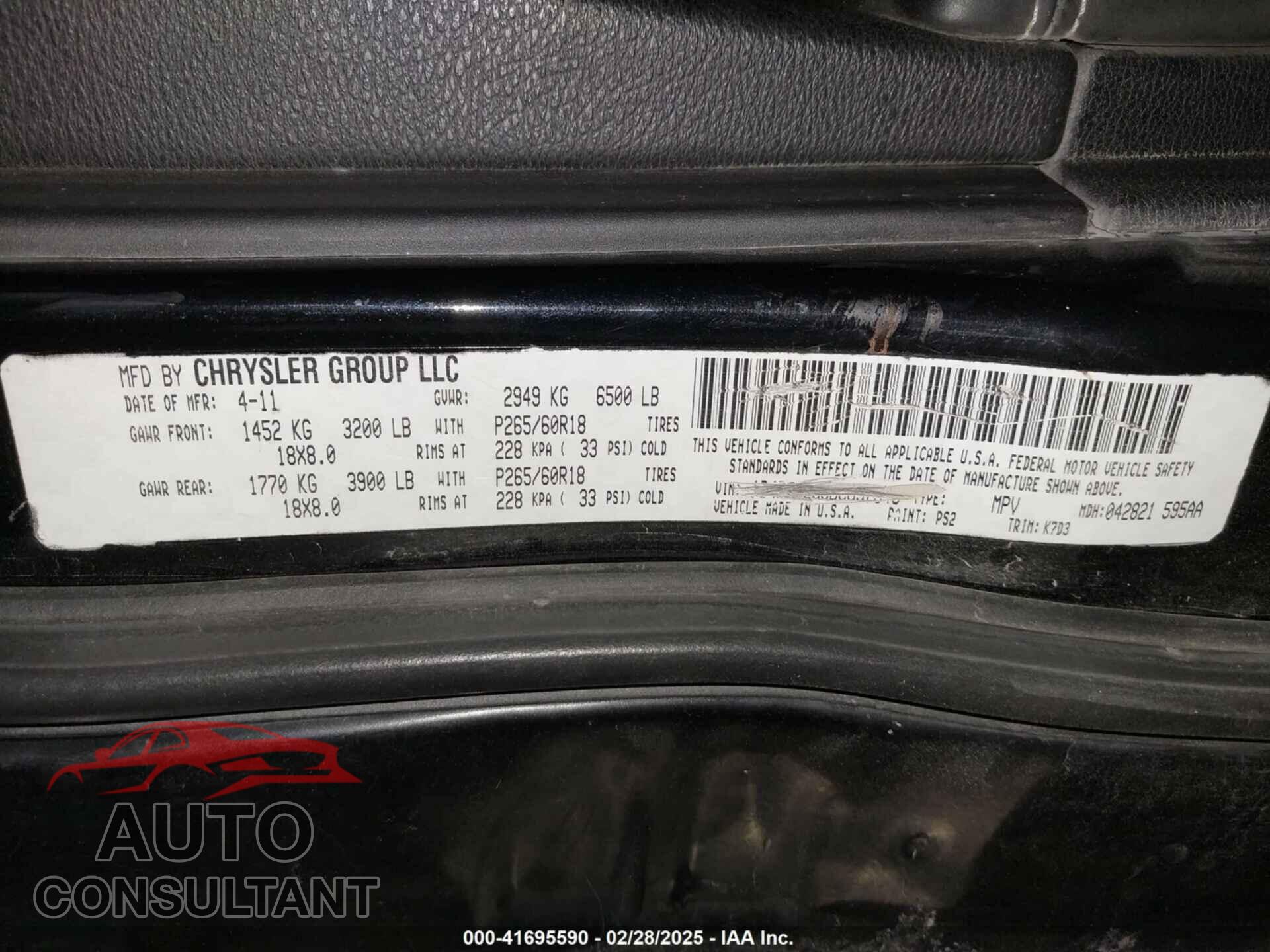 DODGE DURANGO 2013 - 1C4SDJET2DC665007