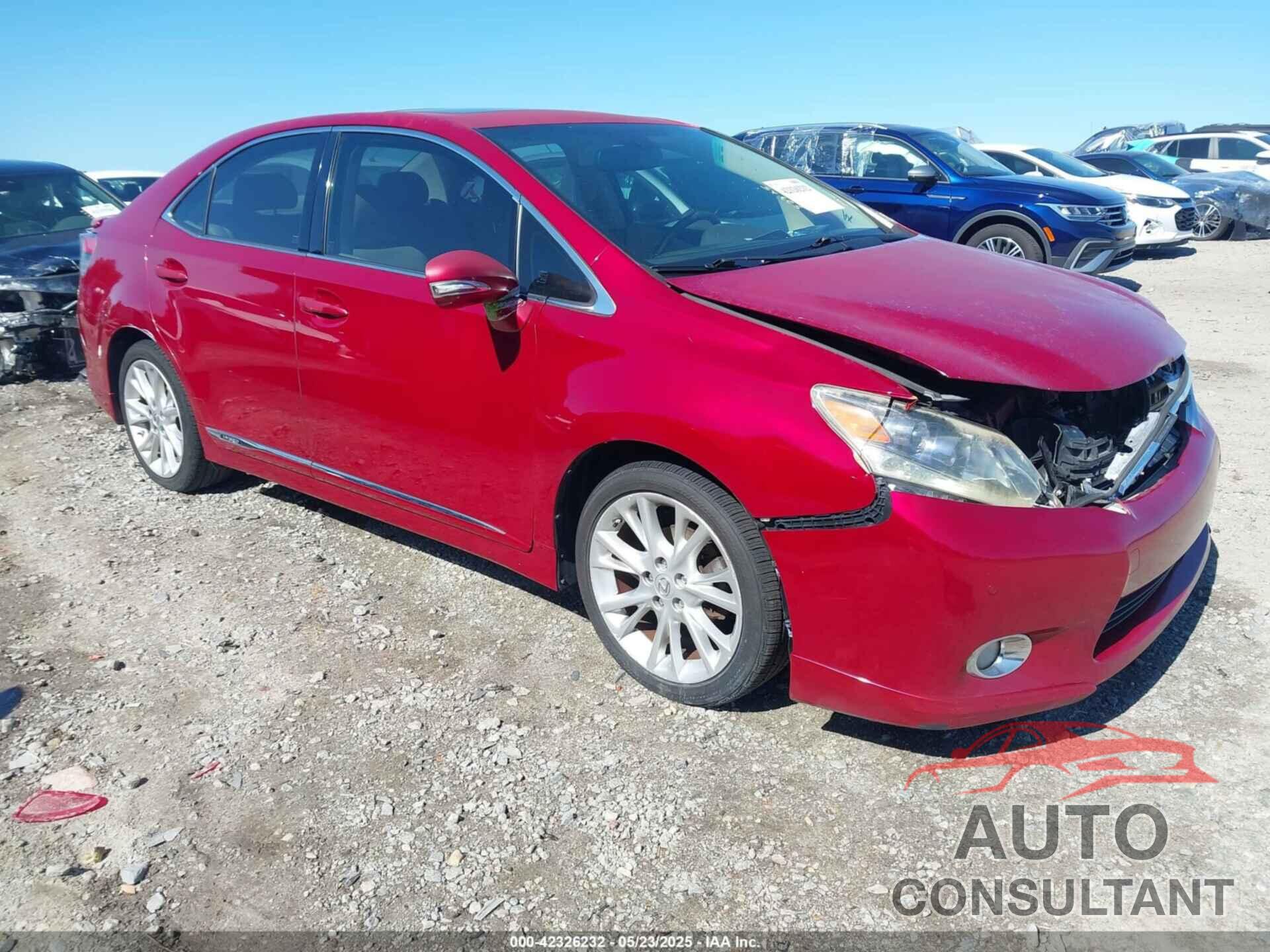 LEXUS HS 250H 2010 - JTHBB1BA2A2007082