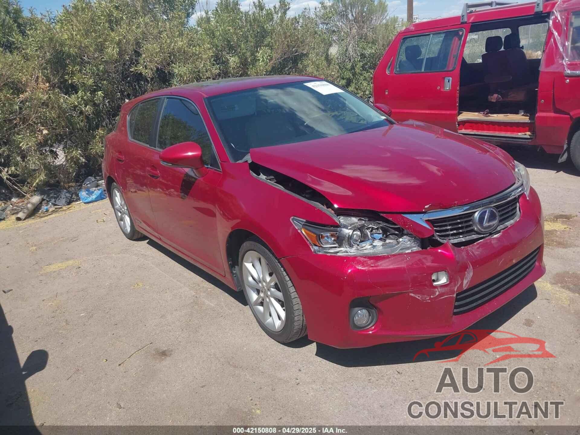 LEXUS CT 200H 2012 - JTHKD5BH5C2109476