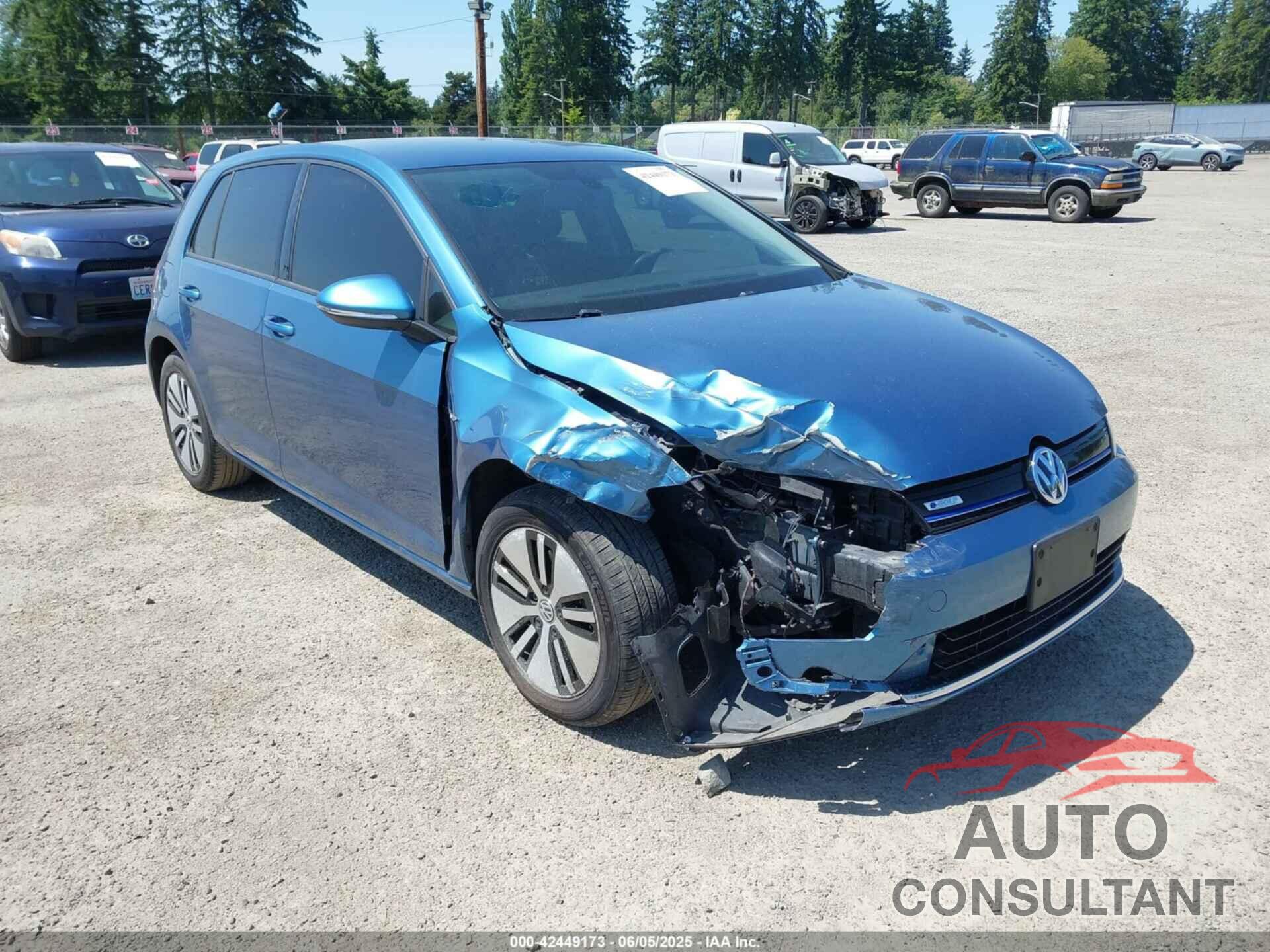 VOLKSWAGEN E-GOLF 2016 - WVWKP7AU1GW903960