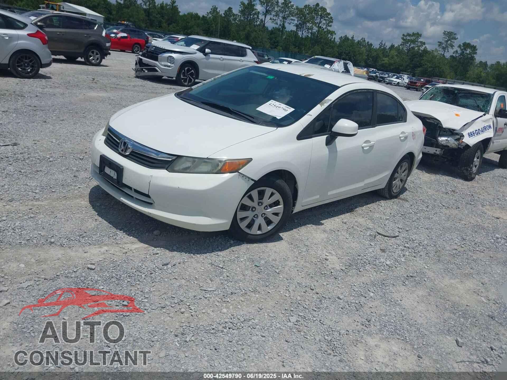 HONDA CIVIC 2012 - 19XFB2F57CE087085