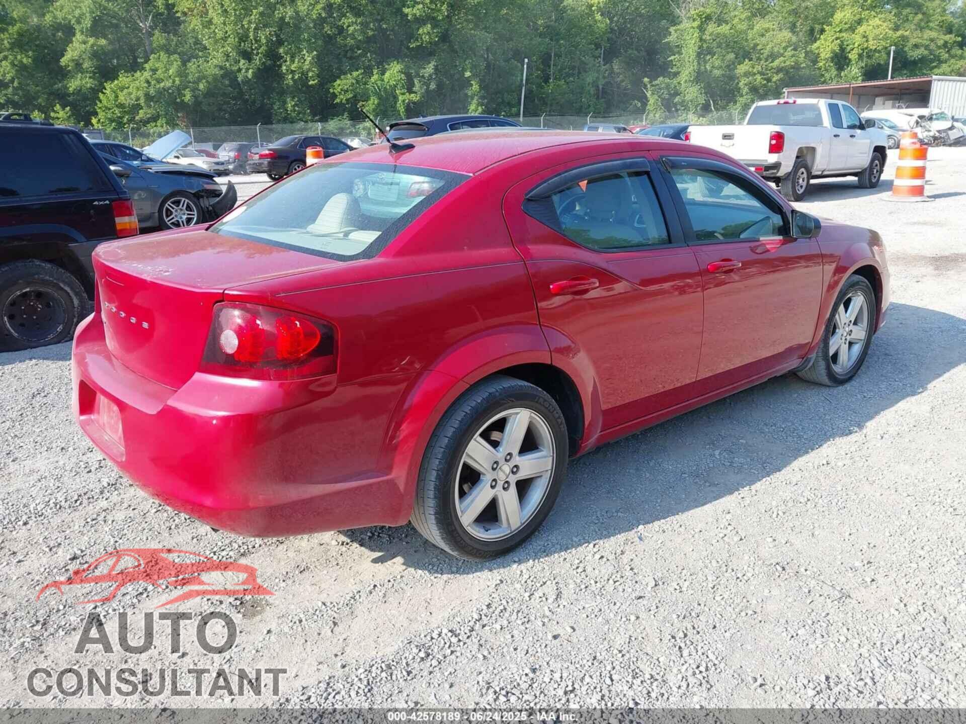 DODGE AVENGER 2013 - 1C3CDZAB8DN536293
