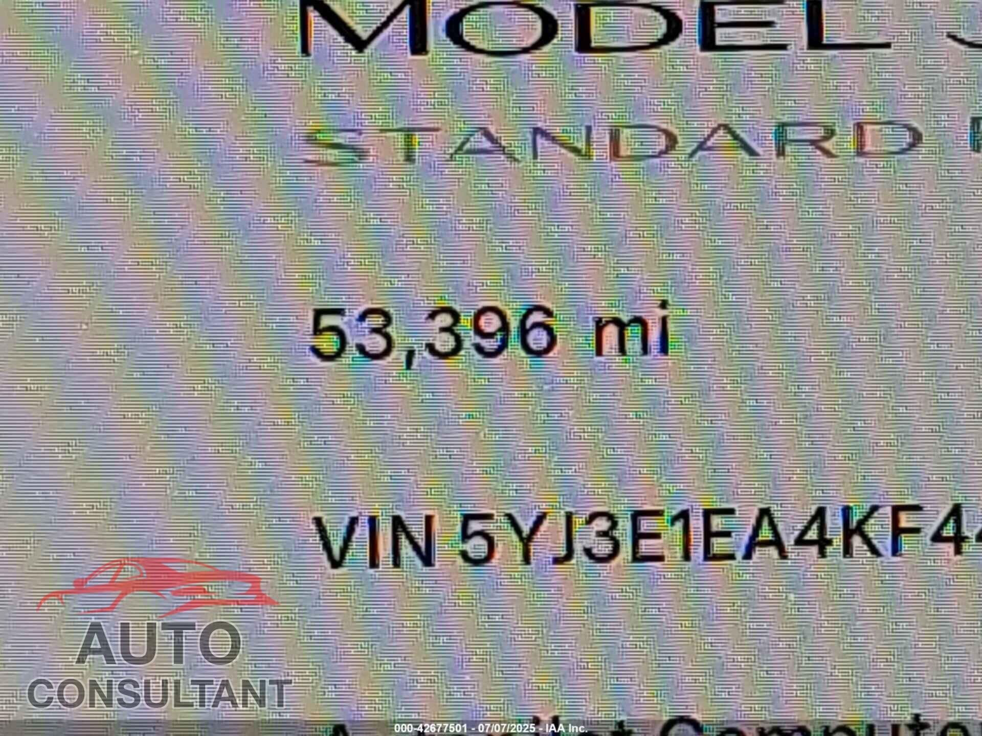 TESLA MODEL 3 2019 - 5YJ3E1EA4KF441477