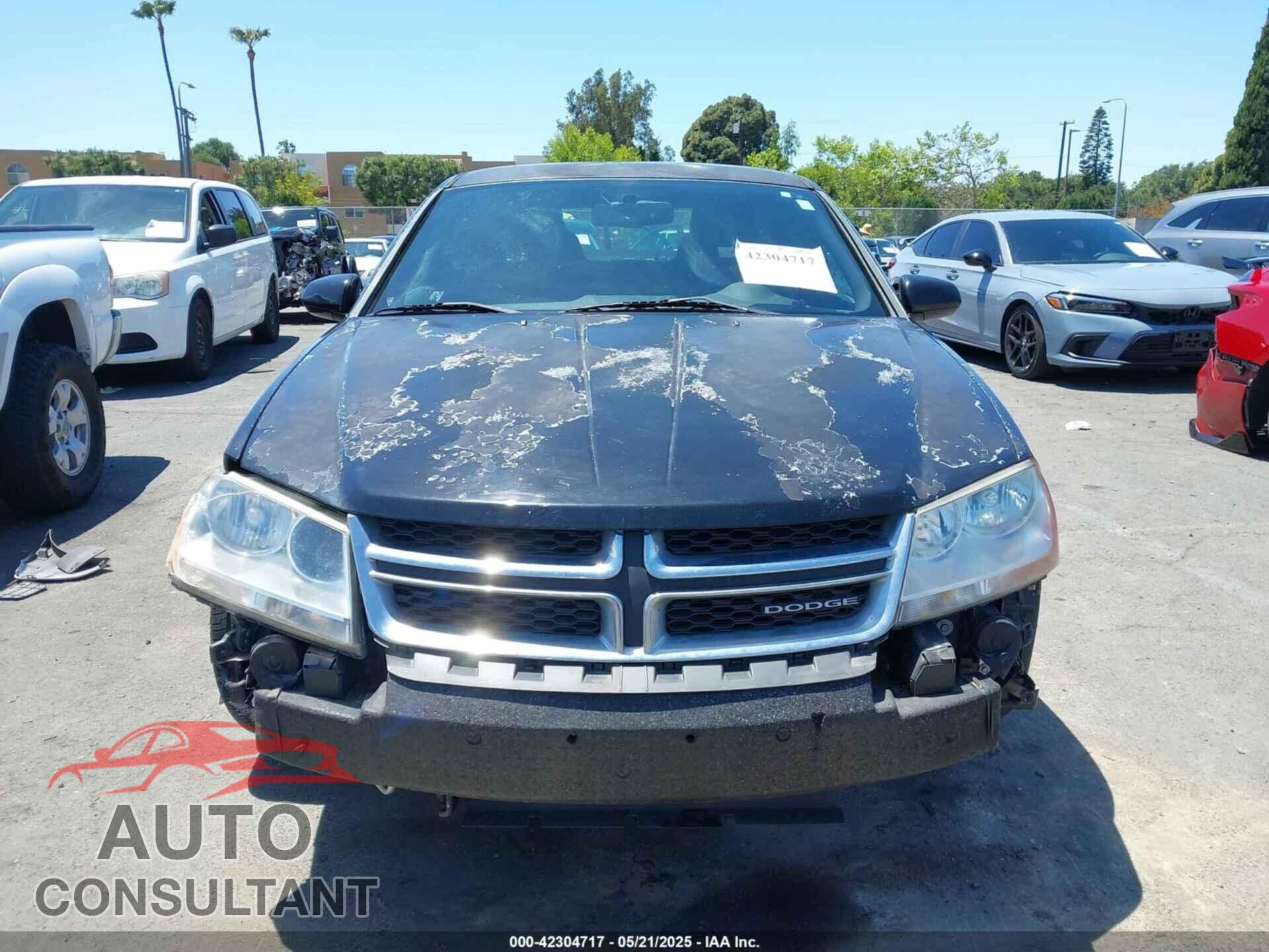 DODGE AVENGER 2012 - 1C3CDZCB3CN178080