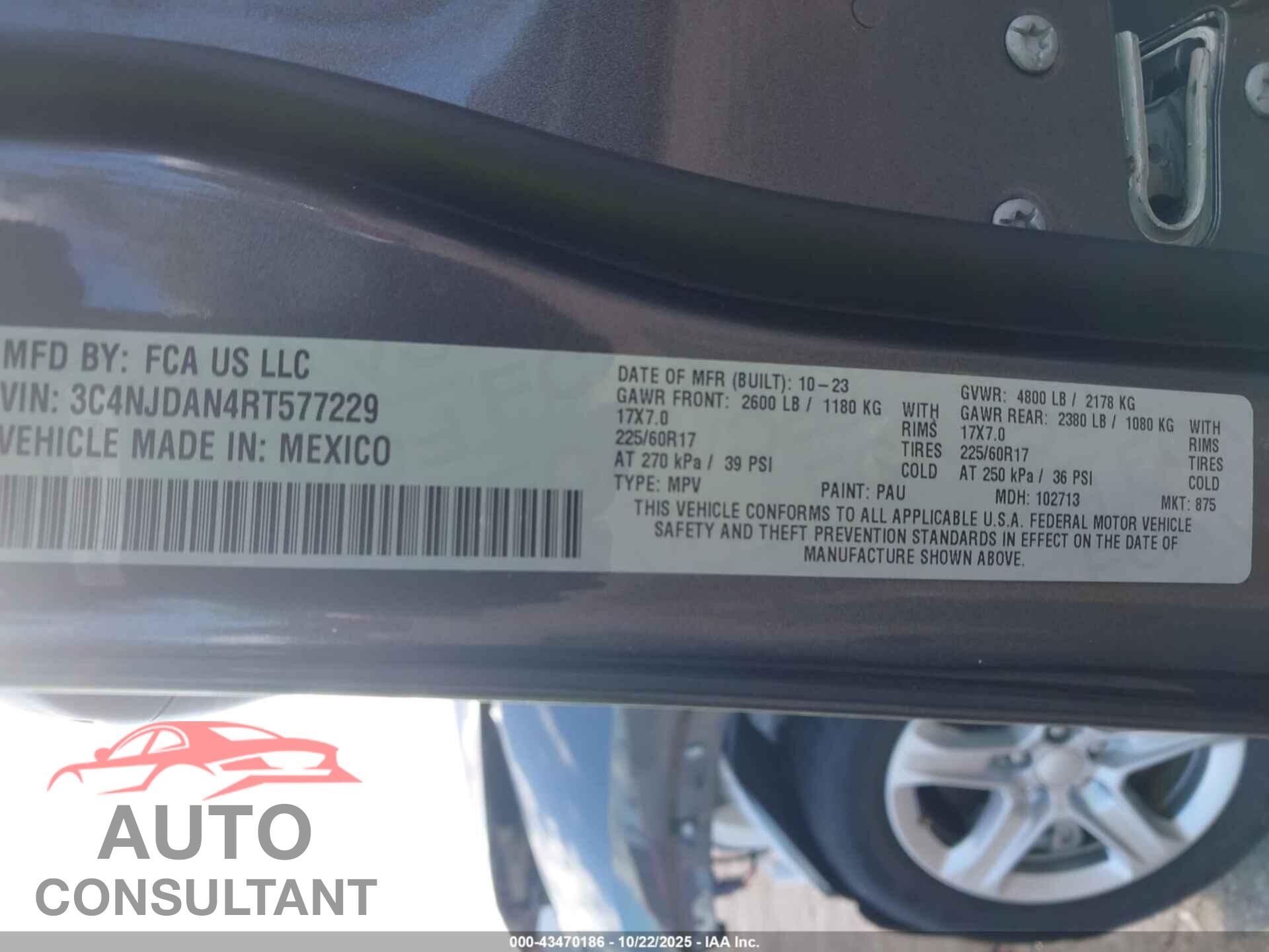 JEEP COMPASS 2024 - 3C4NJDAN4RT577229