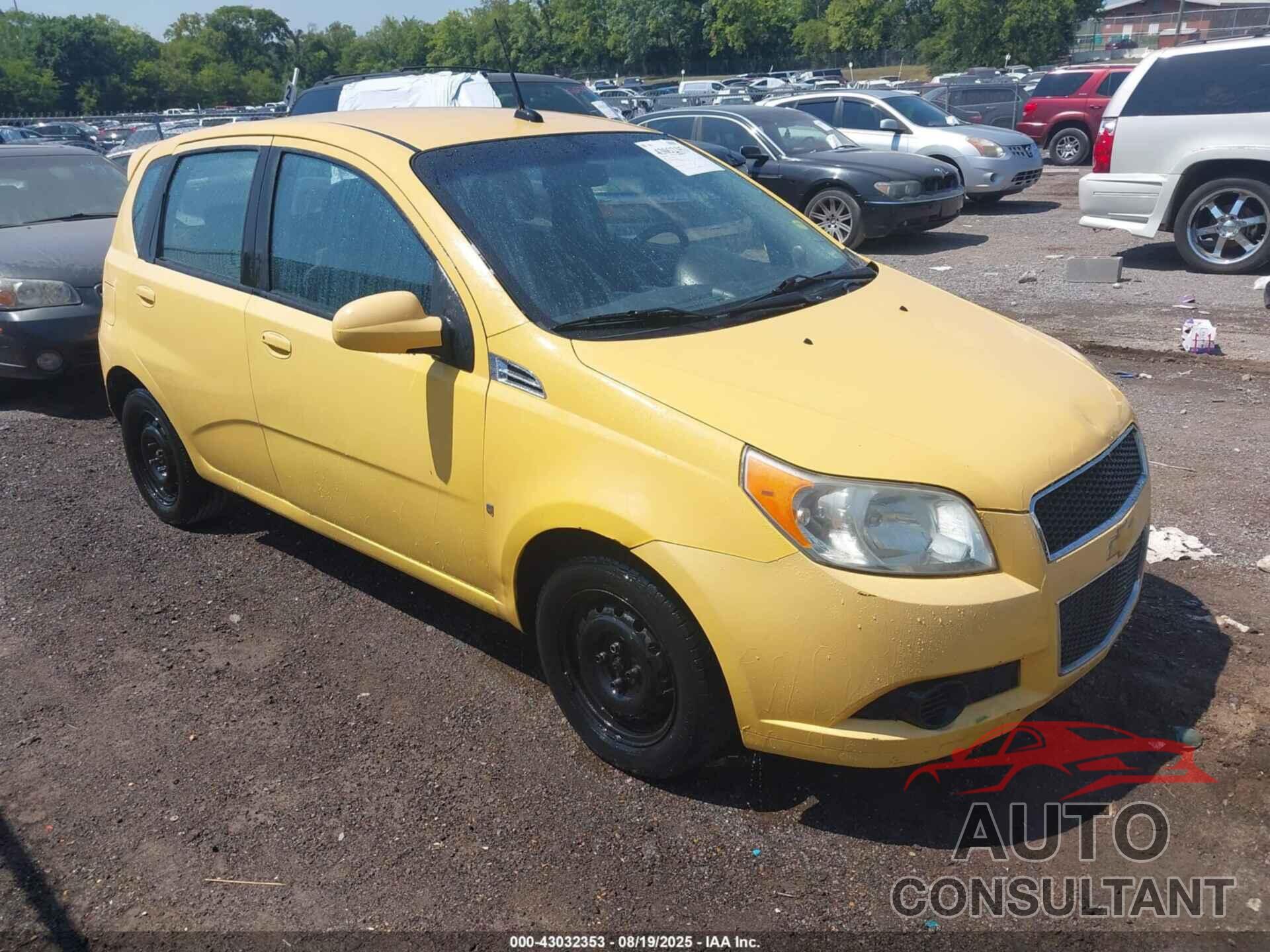 CHEVROLET AVEO 2009 - KL1TD66E69B646627