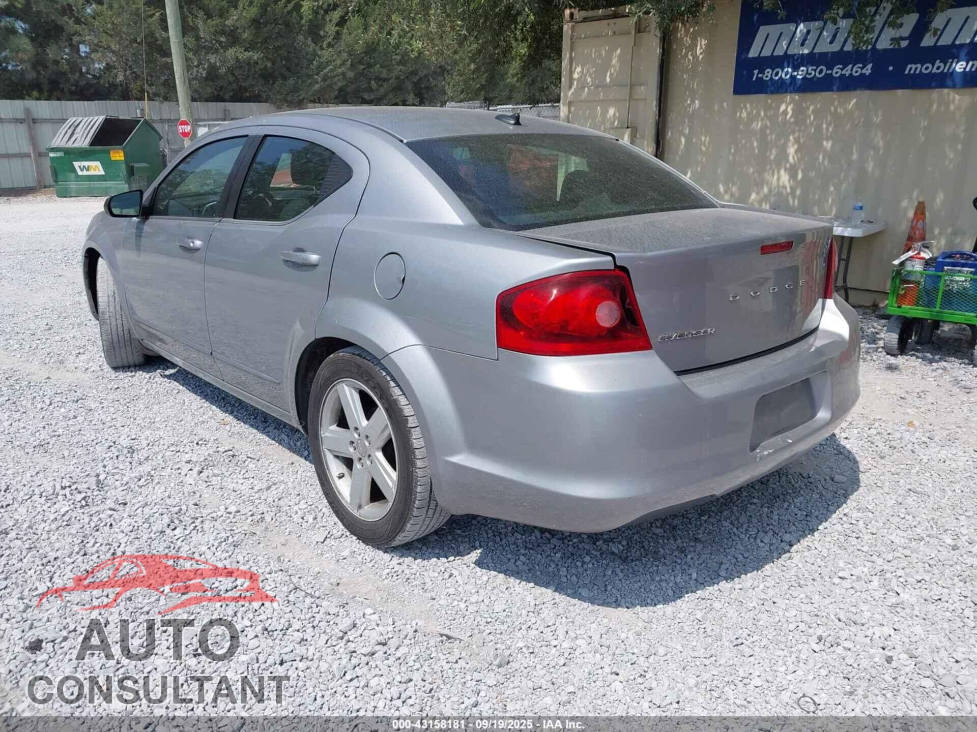 DODGE AVENGER 2013 - 1C3CDZAB8DN642730