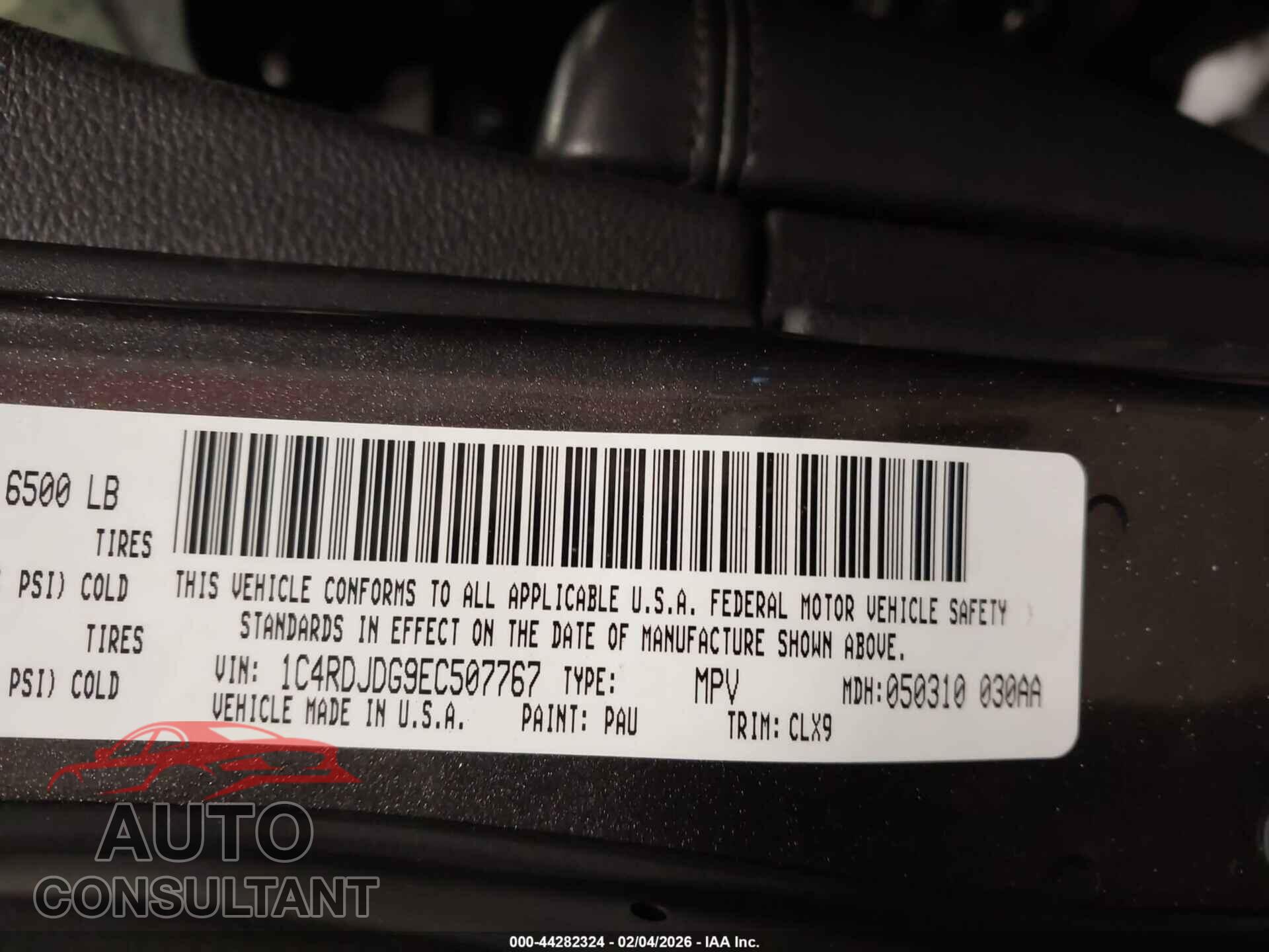 DODGE DURANGO 2014 - 1C4RDJDG9EC507767