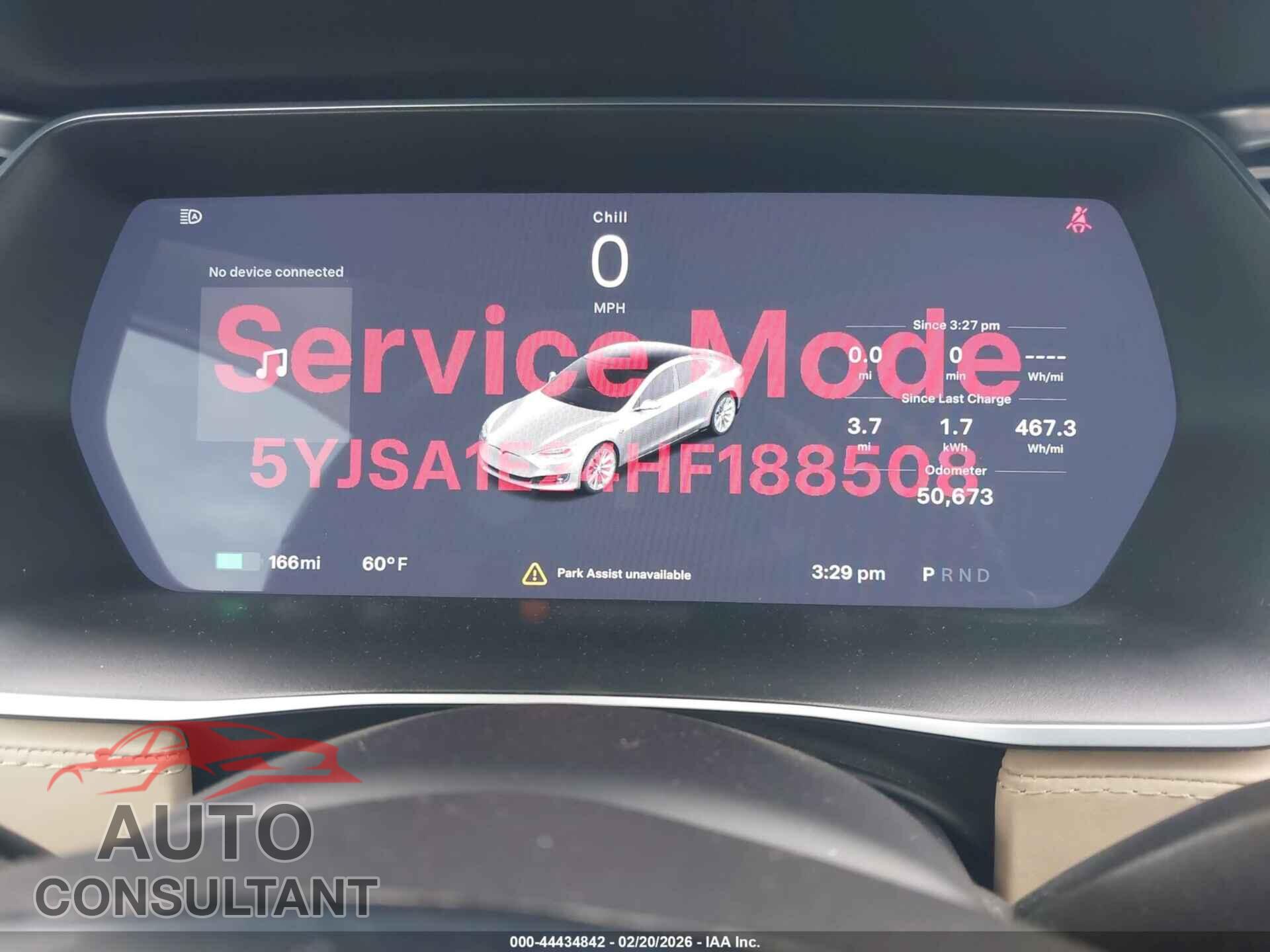 TESLA MODEL S 2017 - 5YJSA1E24HF188508