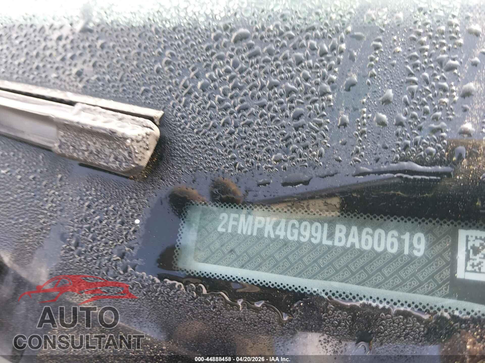 FORD EDGE 2020 - 2FMPK4G99LBA60619