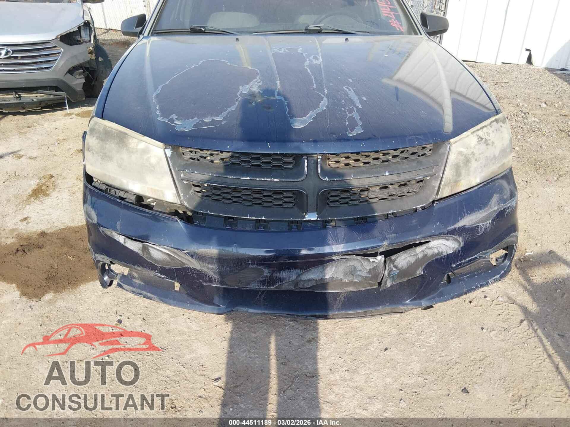 DODGE AVENGER 2013 - 1C3CDZAG4DN582246
