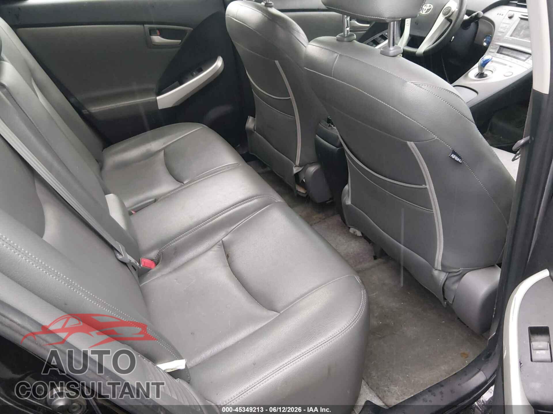TOYOTA PRIUS 2012 - JTDKN3DU2C5456579