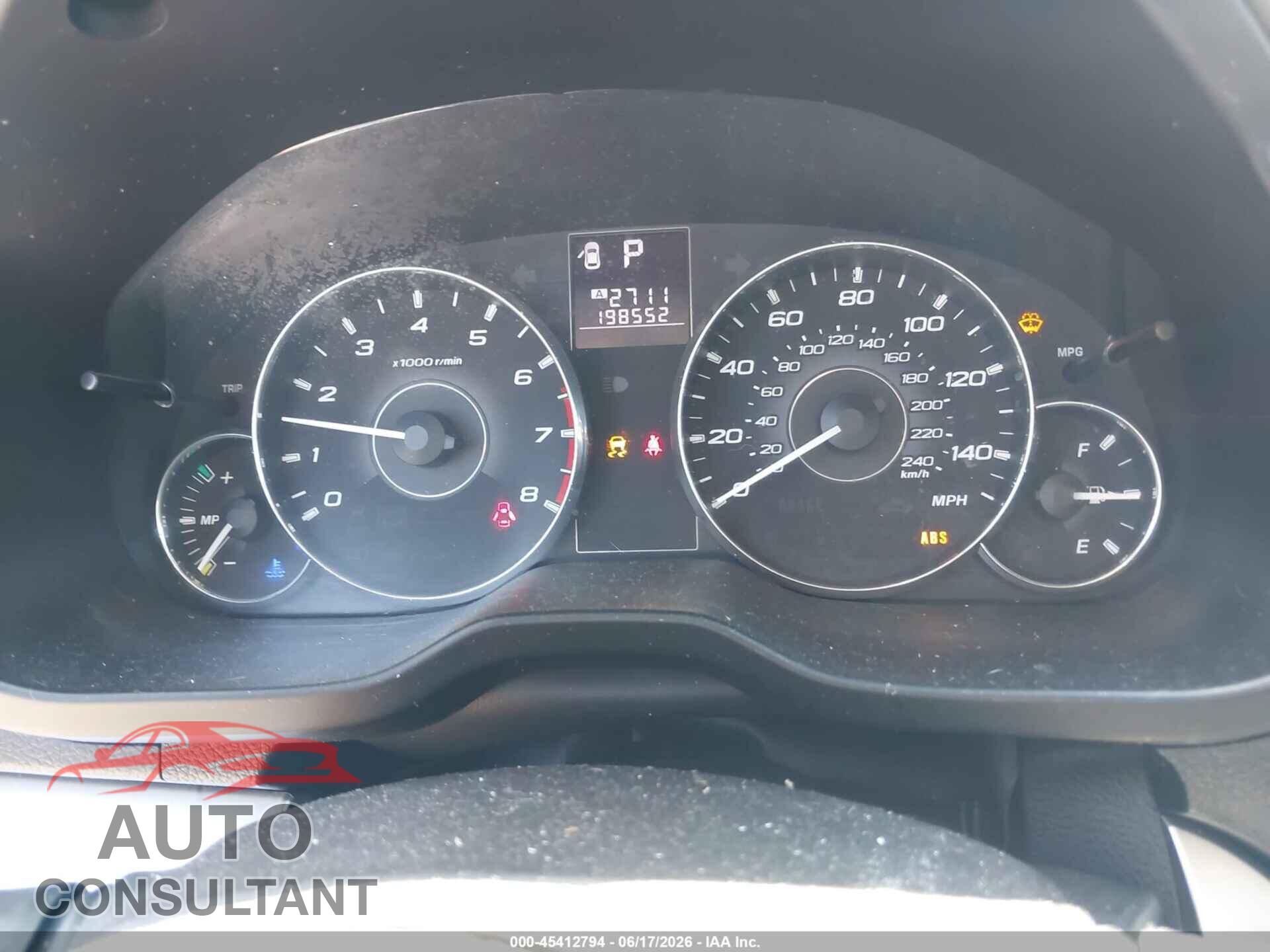 SUBARU OUTBACK 2011 - 4S4BRBAC2B3369670