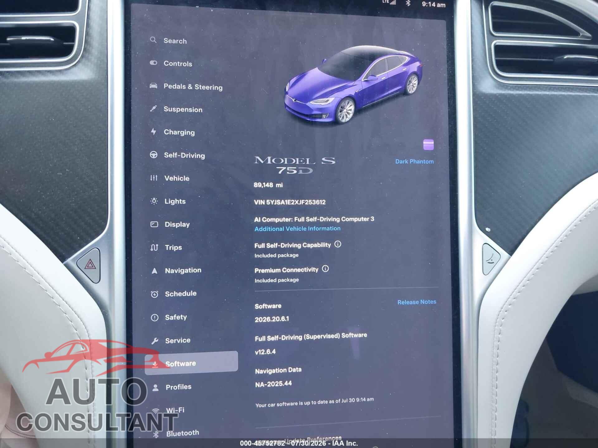TESLA MODEL S 2018 - 5YJSA1E2XJF253612