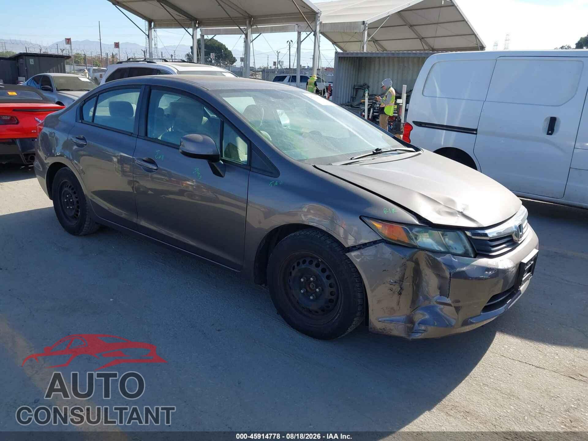 HONDA CIVIC 2012 - 19XFB2F5XCE336124