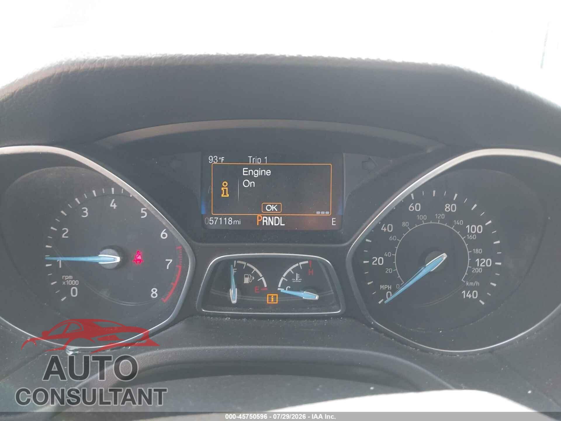 FORD FOCUS 2017 - 1FADP3F26HL346609
