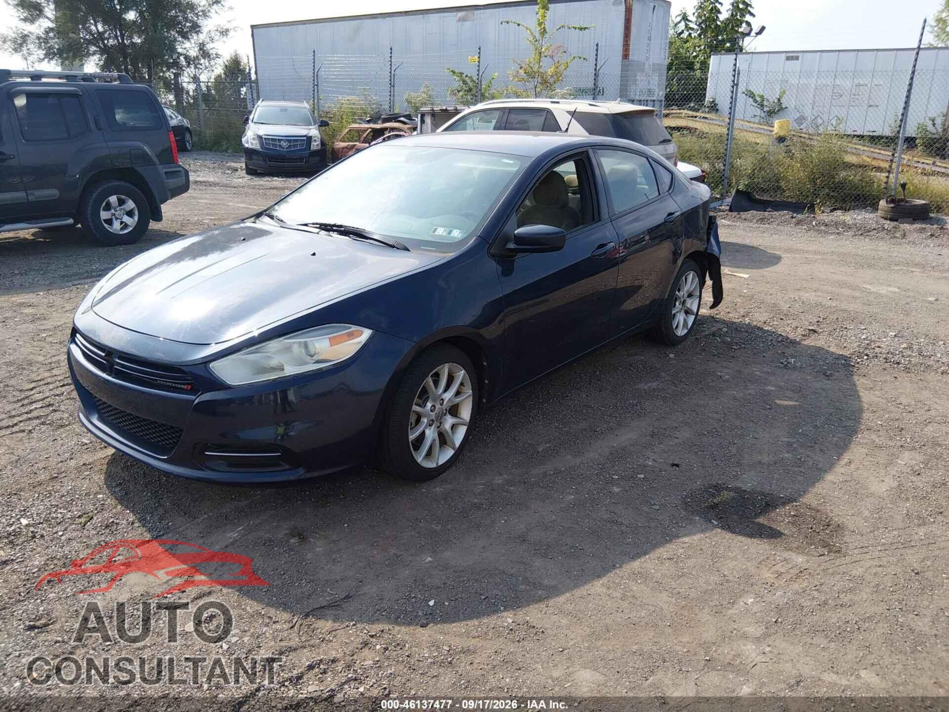 DODGE DART 2013 - 1C3CDFBA8DD106256