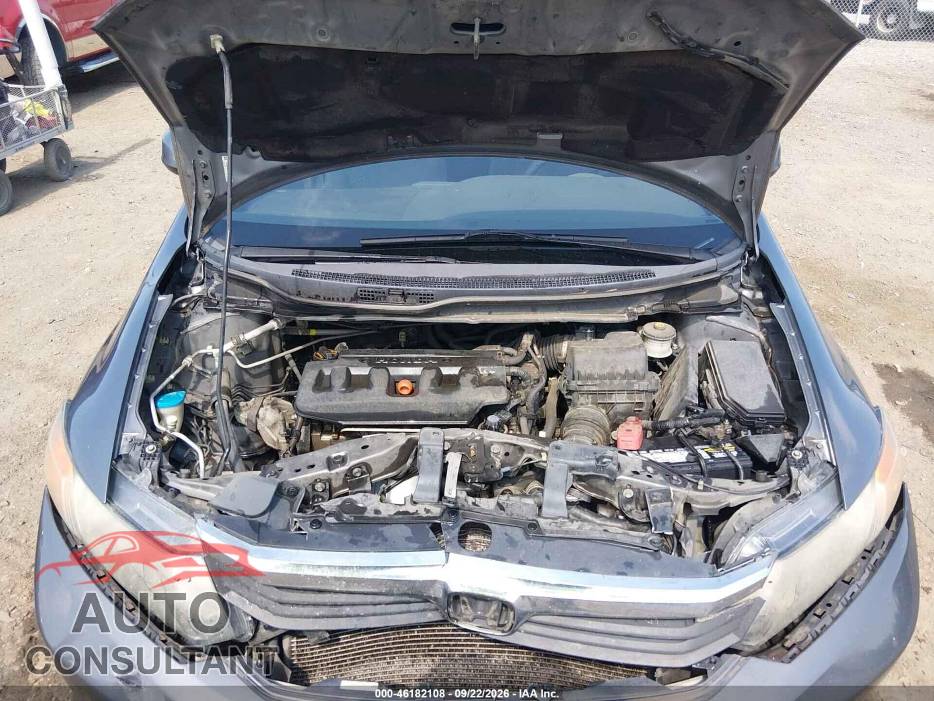 HONDA CIVIC 2012 - 19XFB2F54CE090204