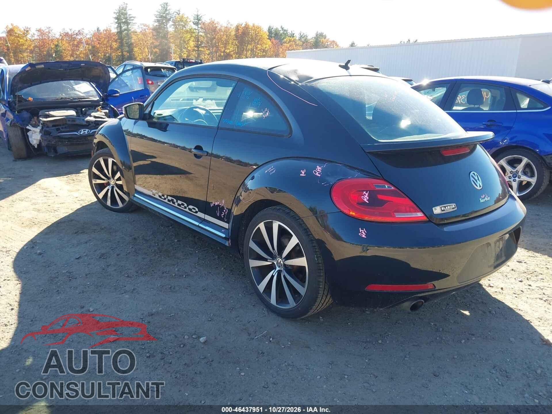 VOLKSWAGEN BEETLE 2012 - 3VWVA7AT3CM606413