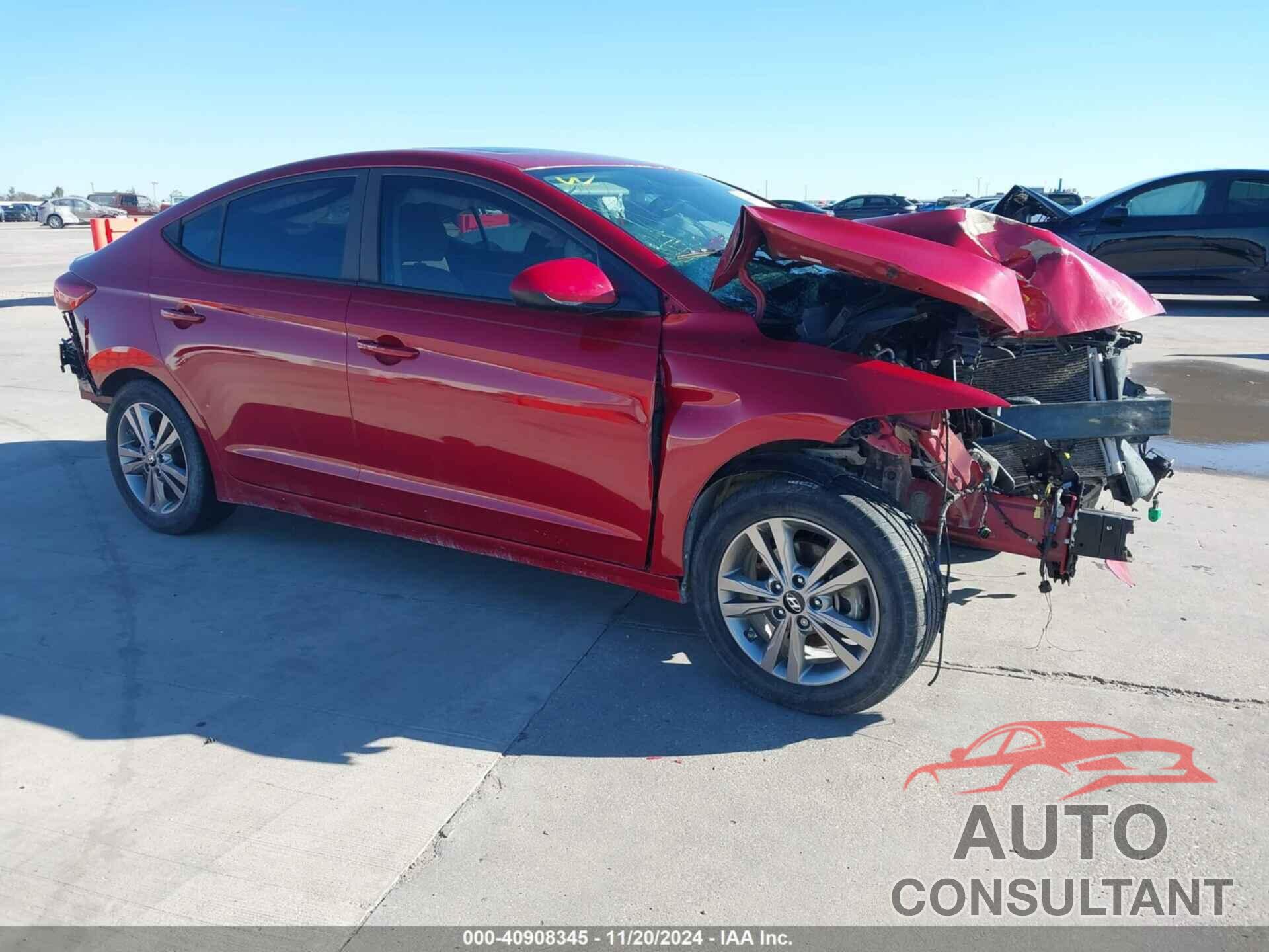 HYUNDAI ELANTRA 2018 - KMHD84LF2JU451194