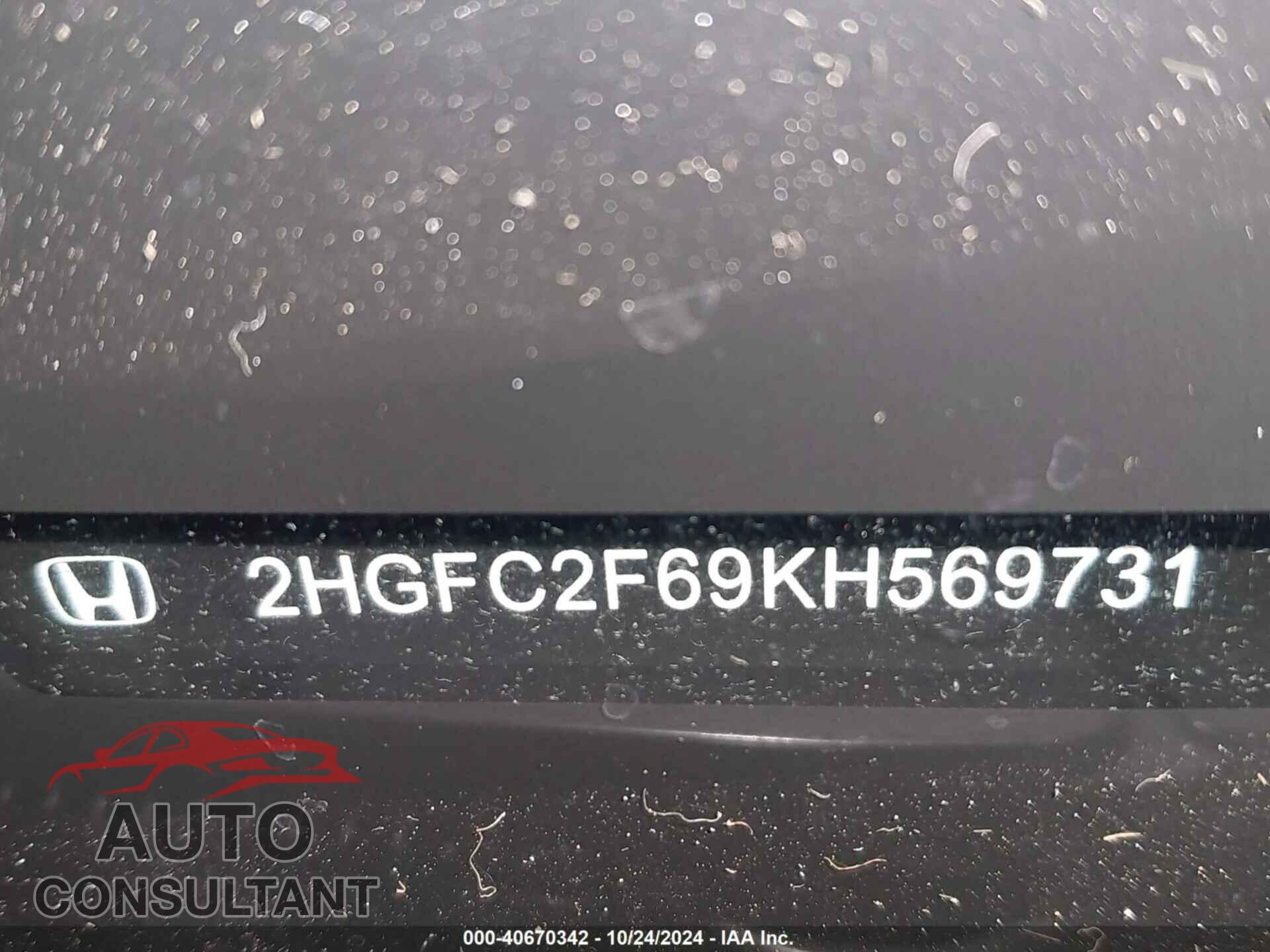 HONDA CIVIC 2019 - 2HGFC2F69KH569731
