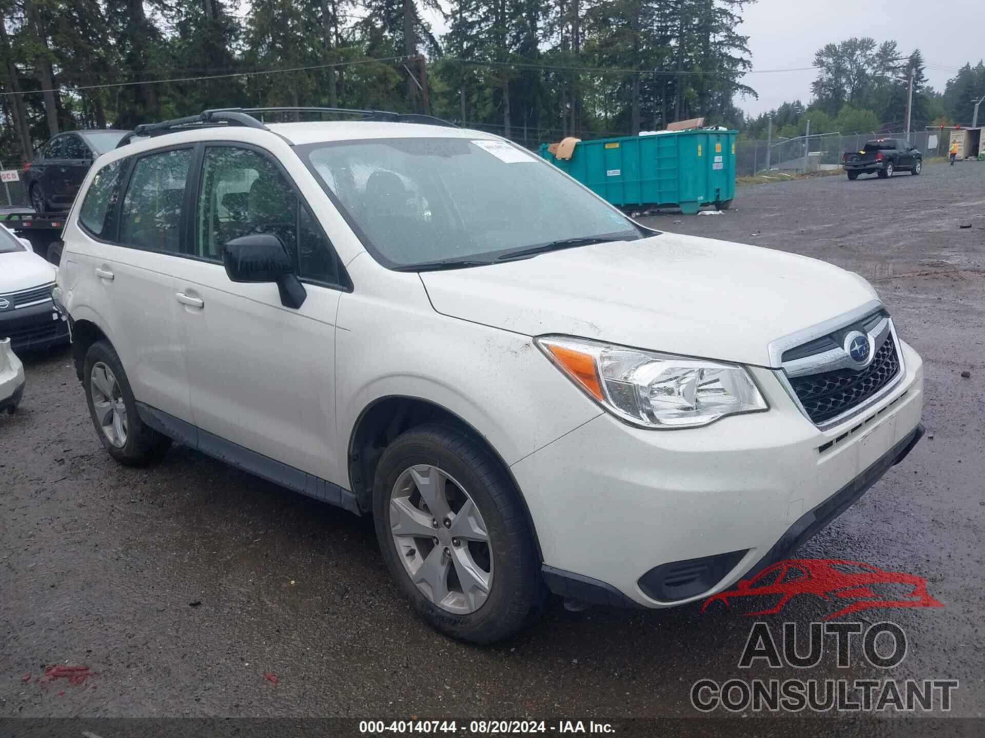 SUBARU FORESTER 2016 - JF2SJABC0GH457195