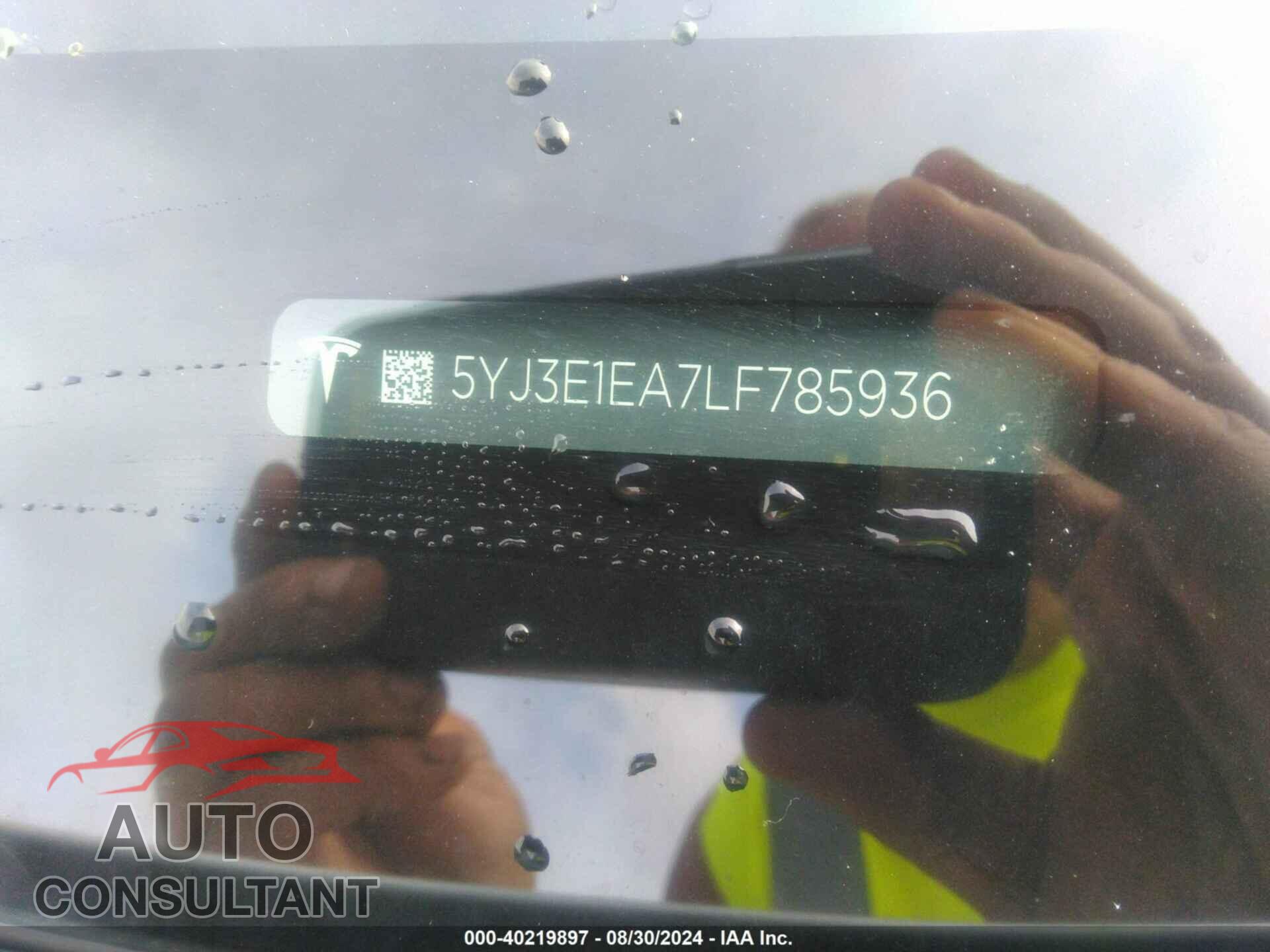 TESLA MODEL 3 2020 - 5YJ3E1EA7LF785936