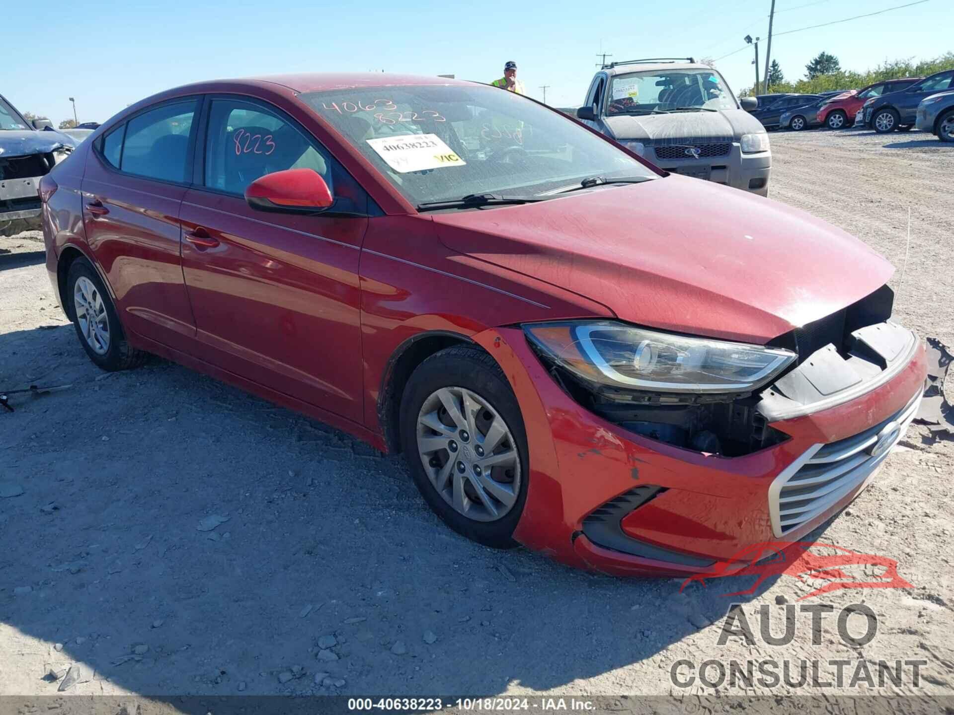 HYUNDAI ELANTRA 2017 - KMHD74LF8HU350366