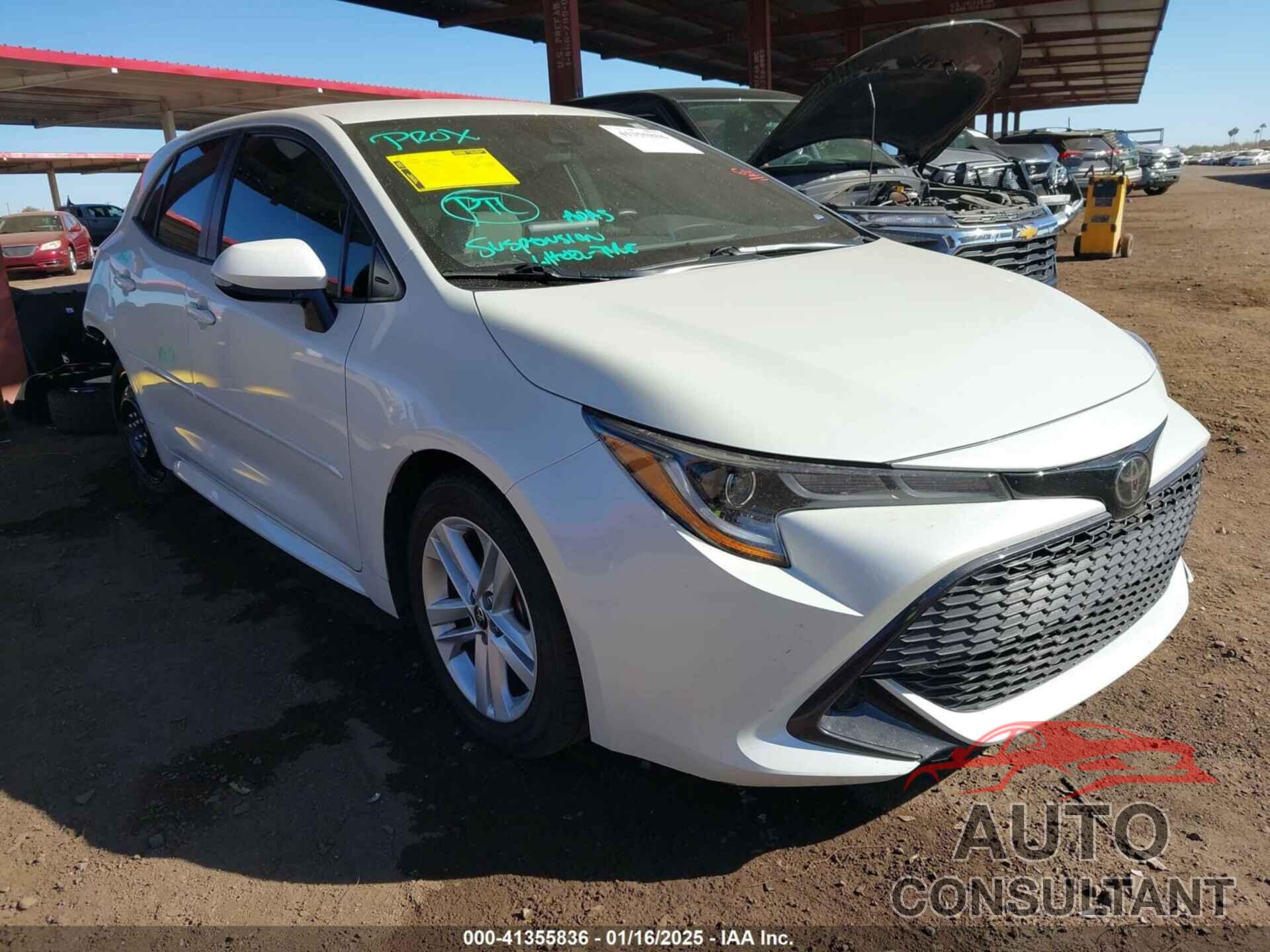 TOYOTA COROLLA 2019 - JTNK4RBE1K3038439
