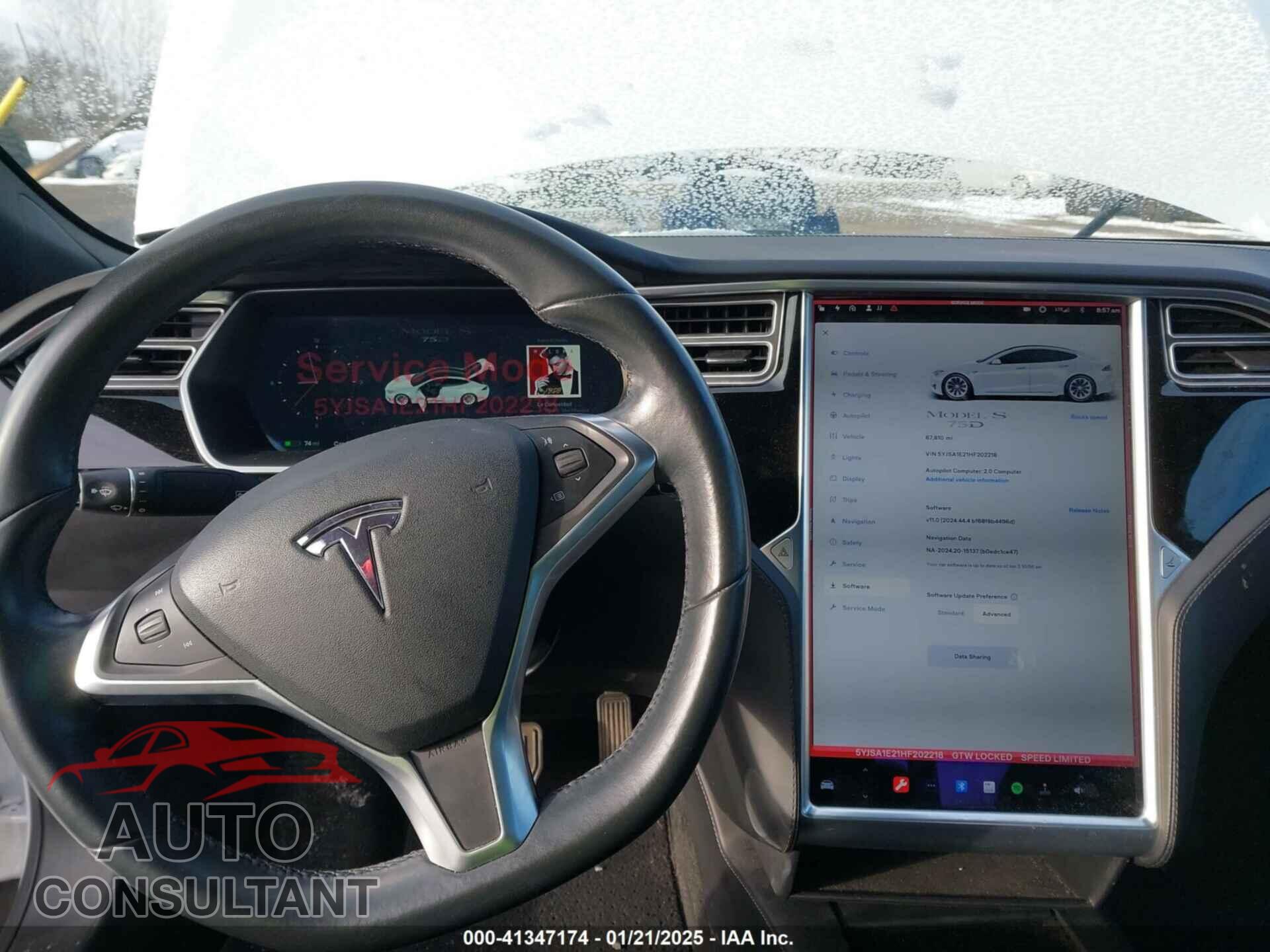TESLA MODEL S 2017 - 5YJSA1E21HF202218