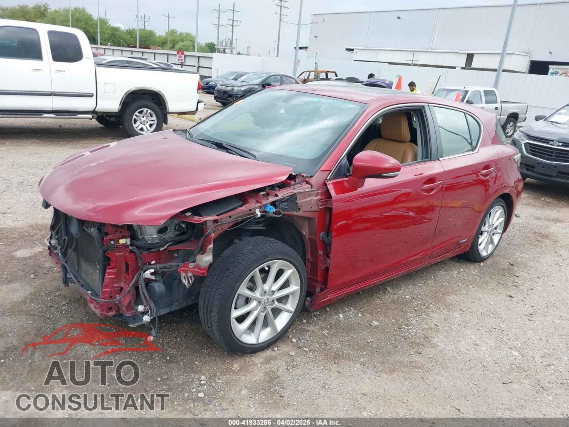 LEXUS CT 200H 2013 - JTHKD5BH2D2130836