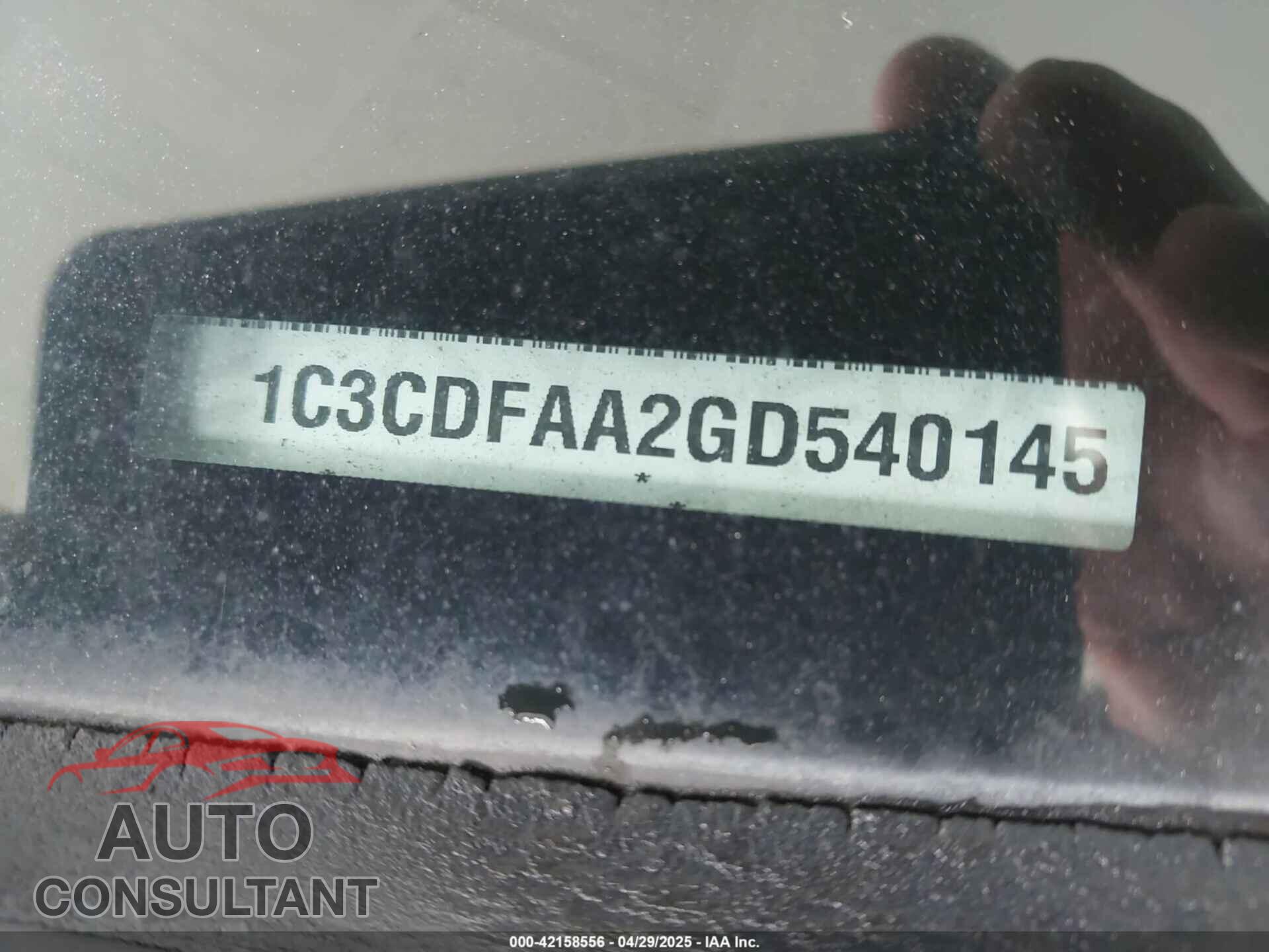 DODGE DART 2016 - 1C3CDFAA2GD540145