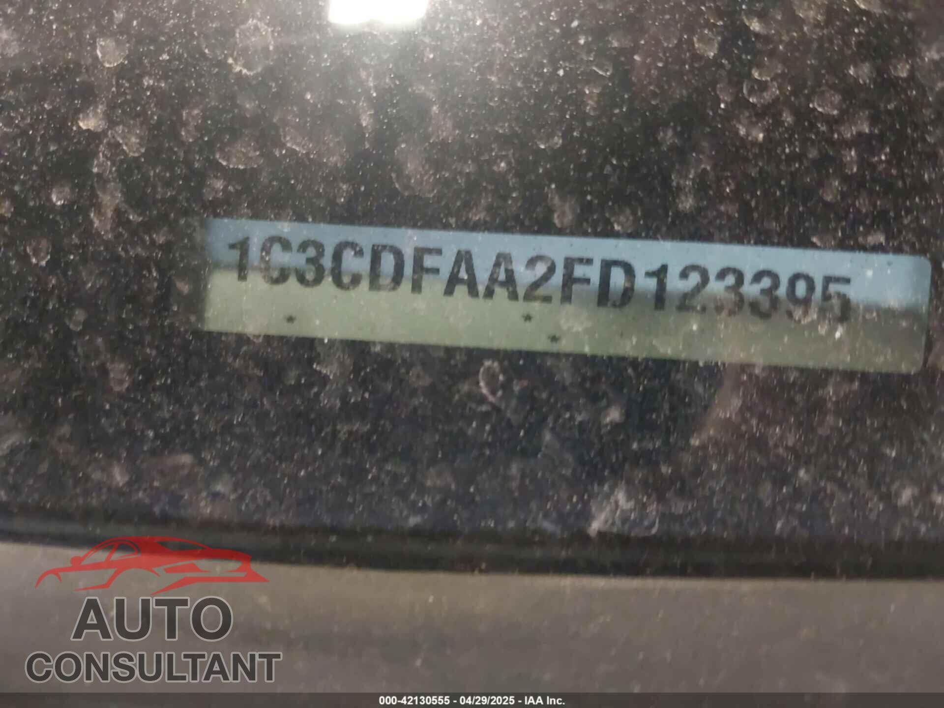 DODGE DART 2015 - 1C3CDFAA2FD123395
