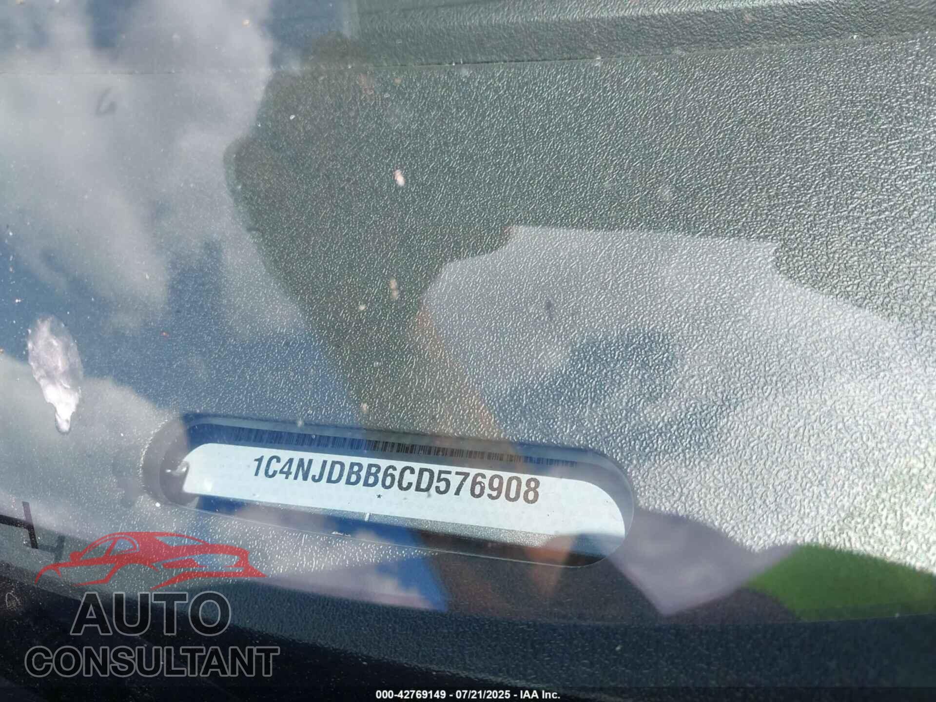 JEEP COMPASS 2012 - 1C4NJDBB6CD576908