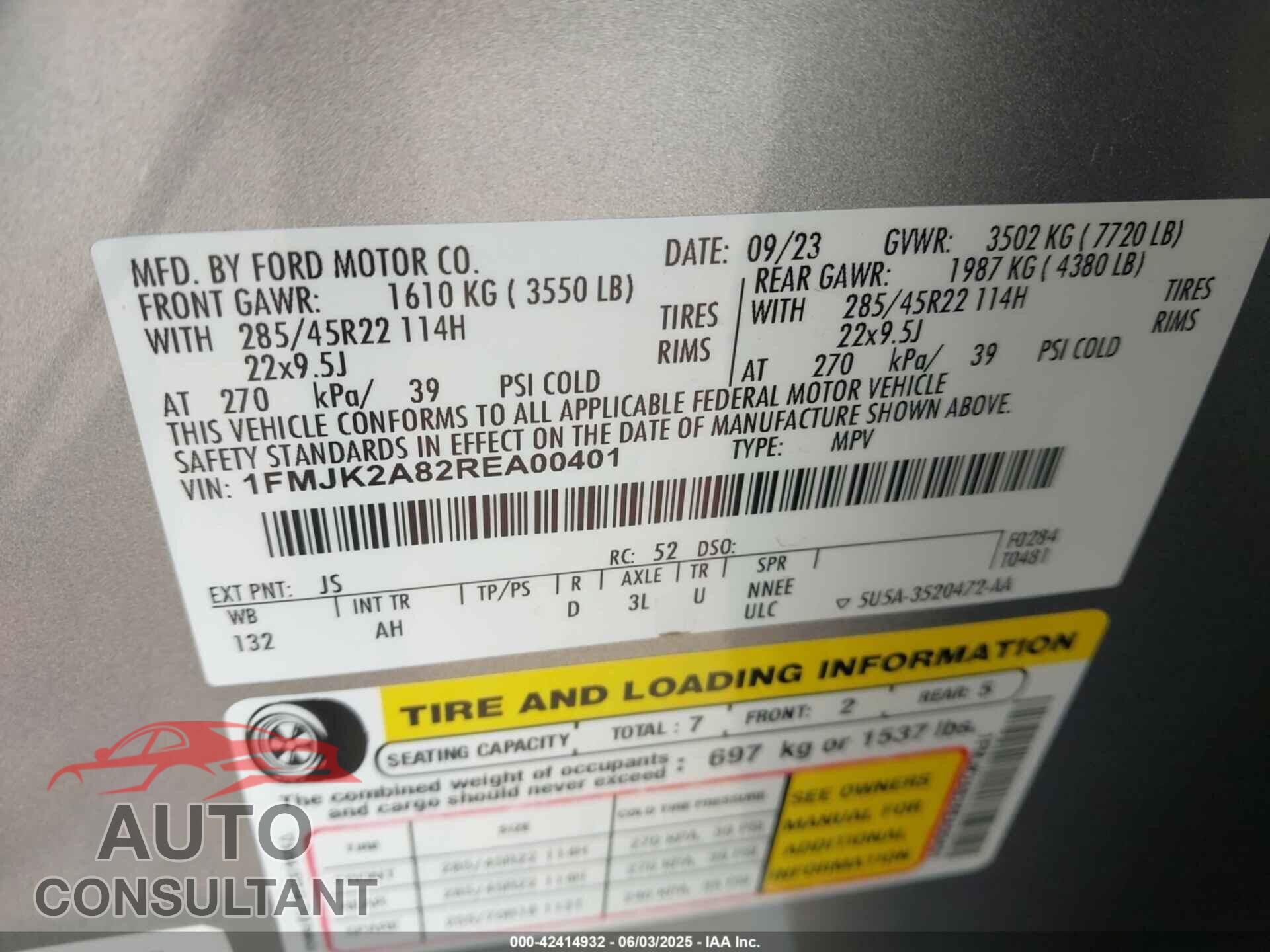 FORD EXPEDITION 2024 - 1FMJK2A82REA00401