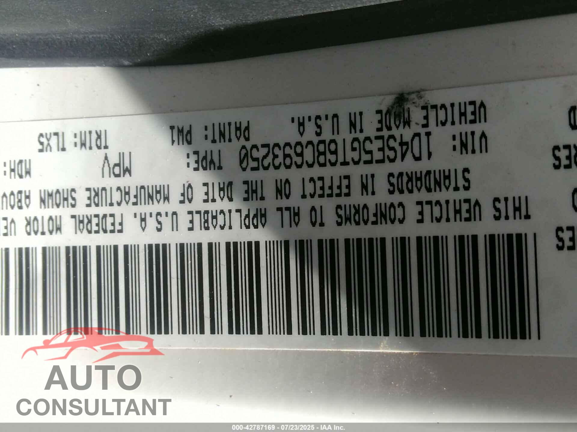 DODGE DURANGO 2011 - 1D4SE5GT6BC693250