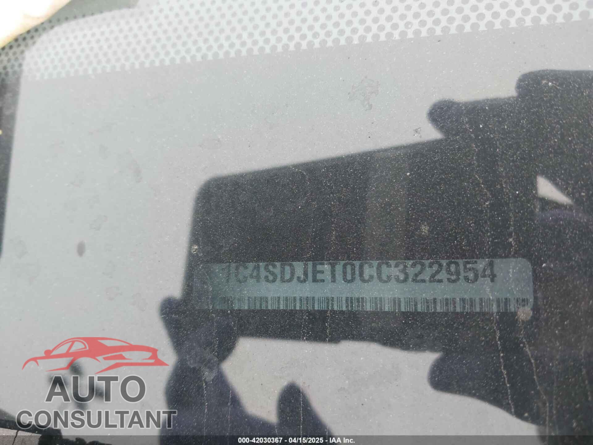 DODGE DURANGO 2012 - 1C4SDJET0CC322954