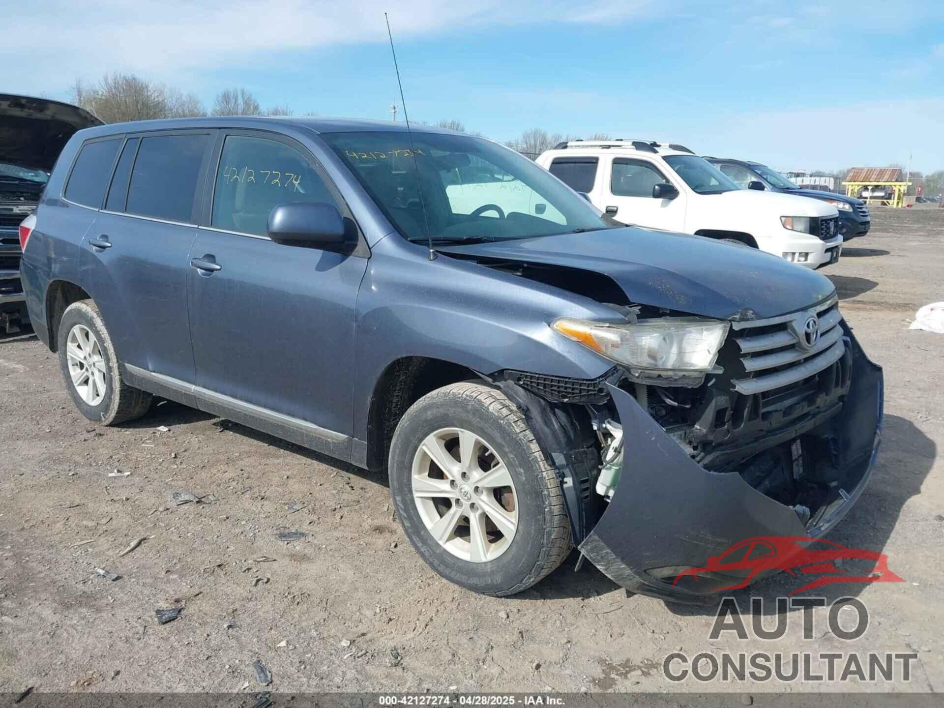 TOYOTA HIGHLANDER 2012 - 5TDBK3EH7CS161286