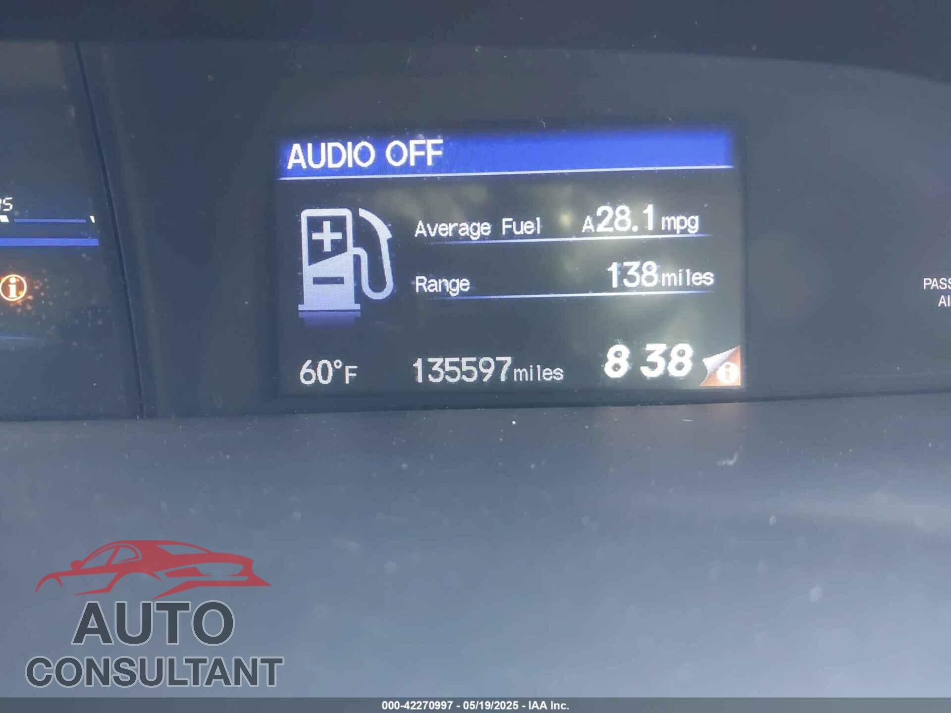 HONDA CIVIC 2013 - 19XFB2F55DE082310