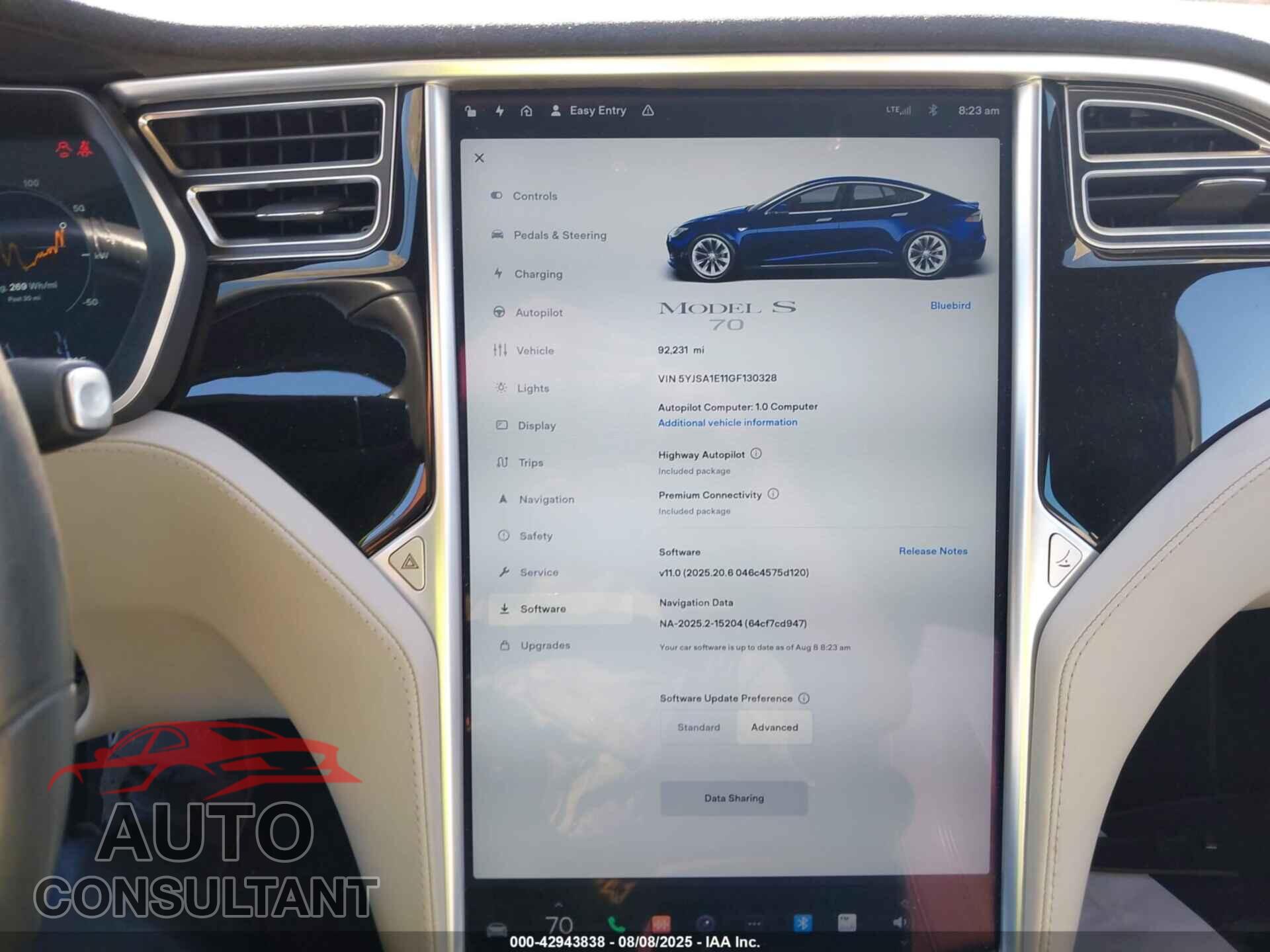 TESLA MODEL S 2016 - 5YJSA1E11GF130328