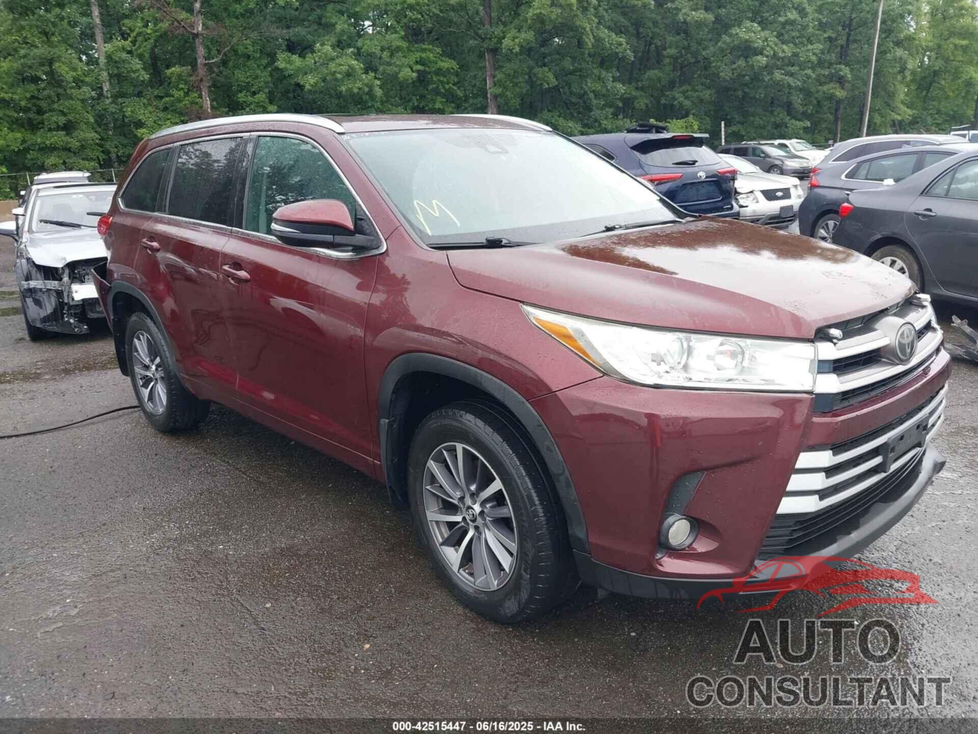 TOYOTA HIGHLANDER 2017 - 5TDJZRFHXHS468841