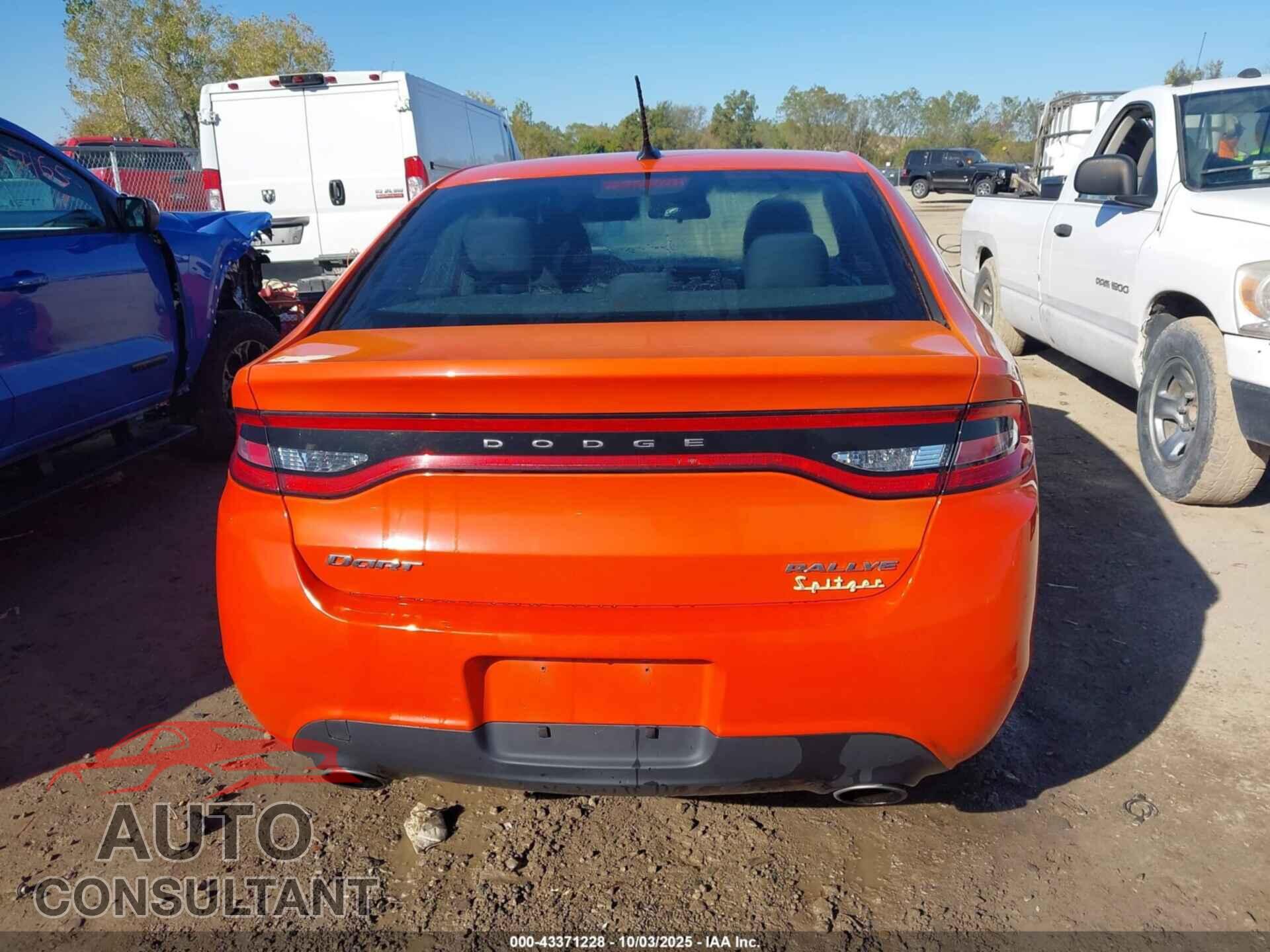 DODGE DART 2015 - 1C3CDFBB7FD405166