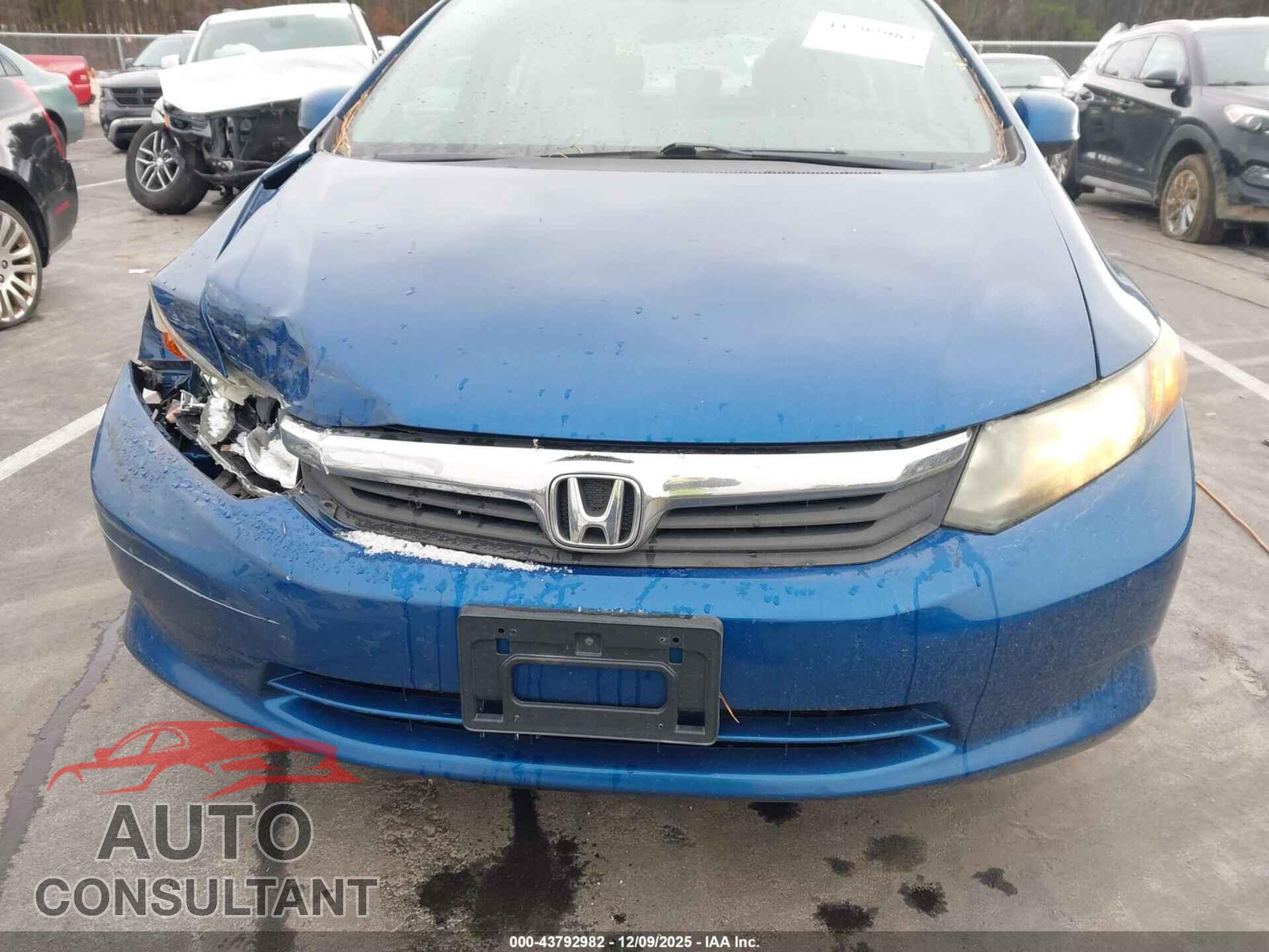 HONDA CIVIC 2012 - 19XFB2F59CE366036