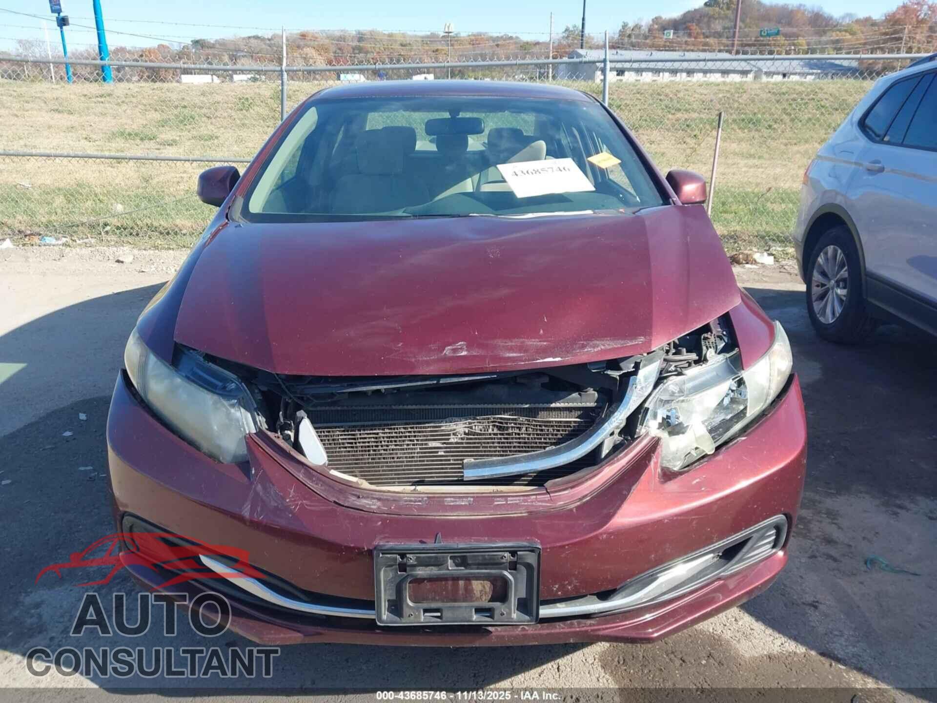 HONDA CIVIC 2013 - 2HGFB2F54DH527237