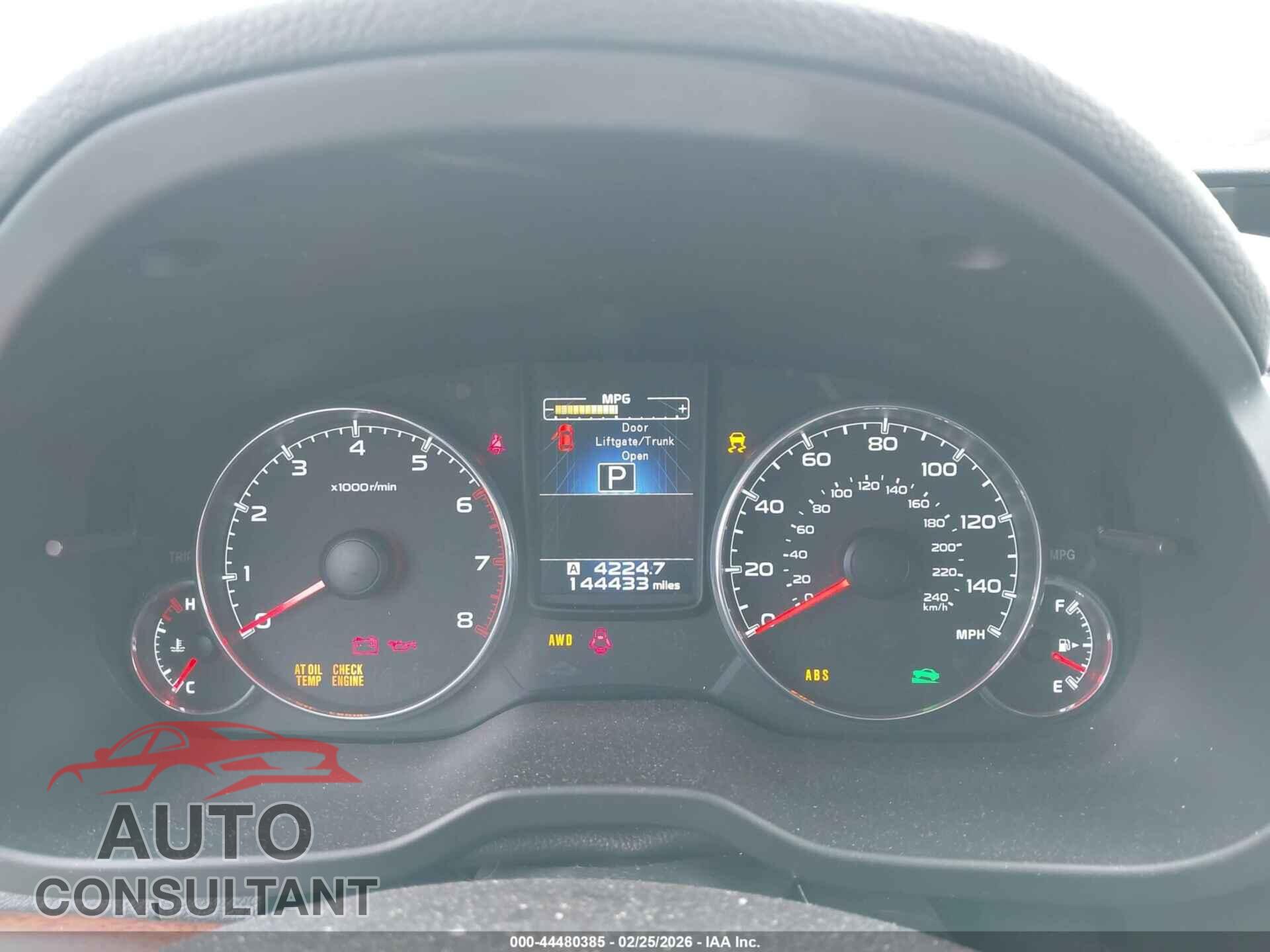 SUBARU OUTBACK 2014 - 4S4BRBLCXE3218741