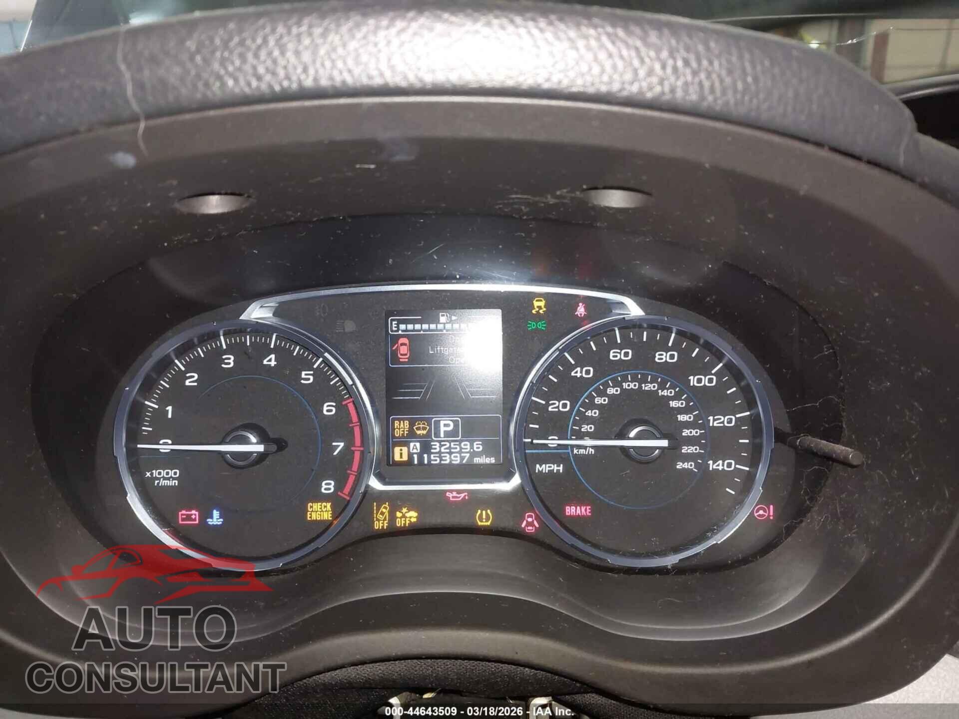 SUBARU FORESTER 2017 - JF2SJARC0HH448357