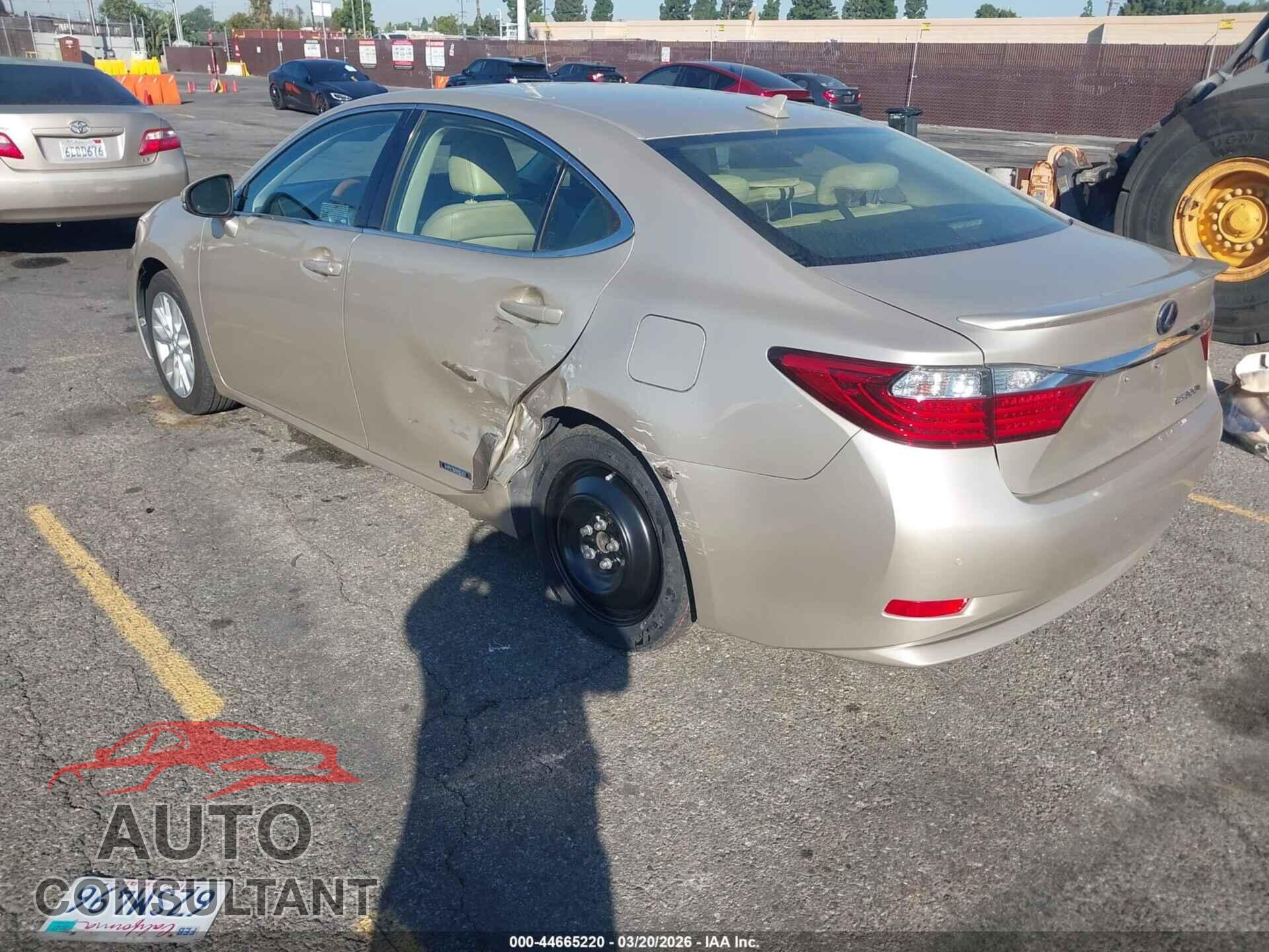 LEXUS ES 300H 2013 - JTHBW1GG6D2015160