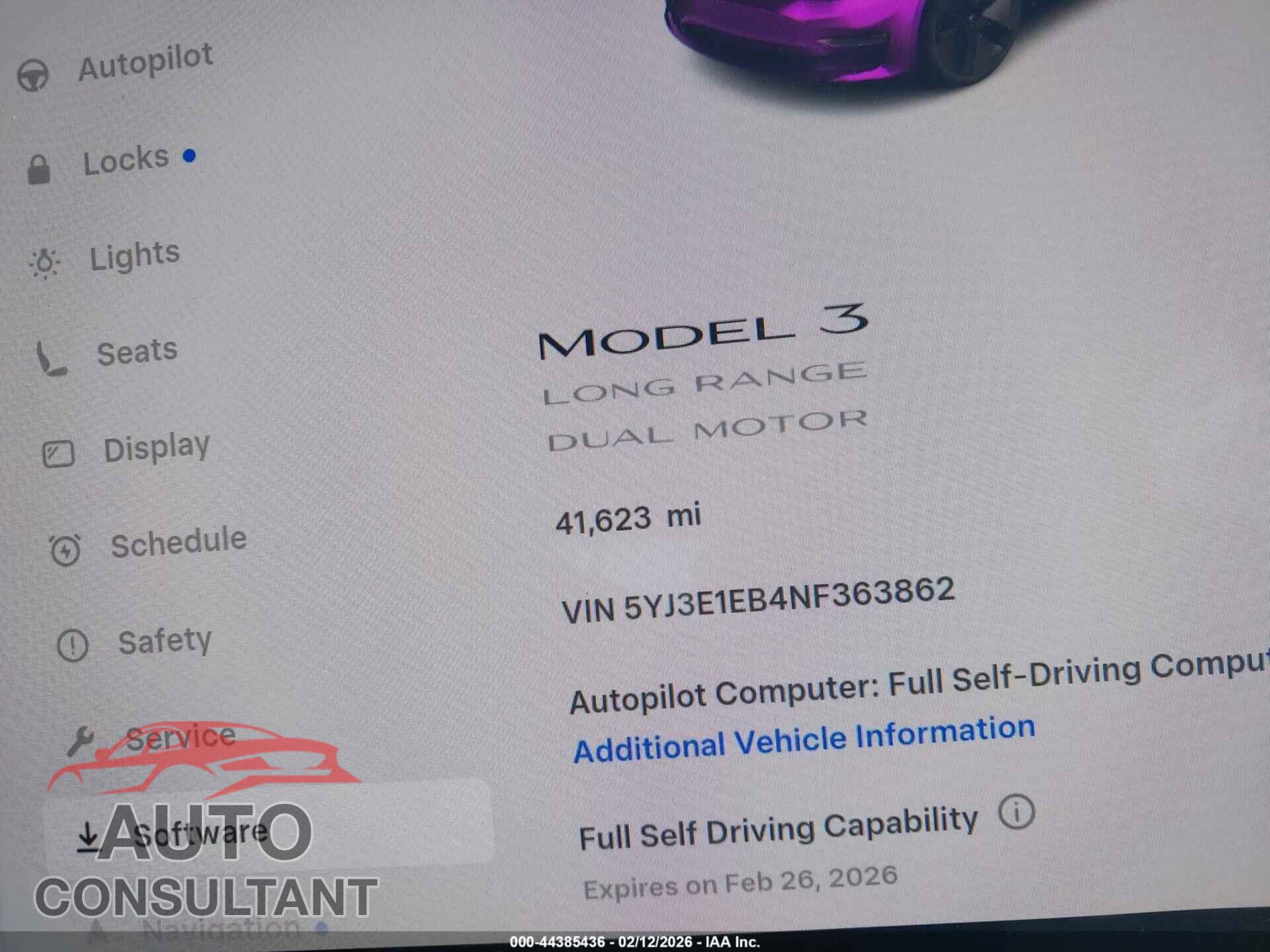 TESLA MODEL 3 2022 - 5YJ3E1EB4NF363862
