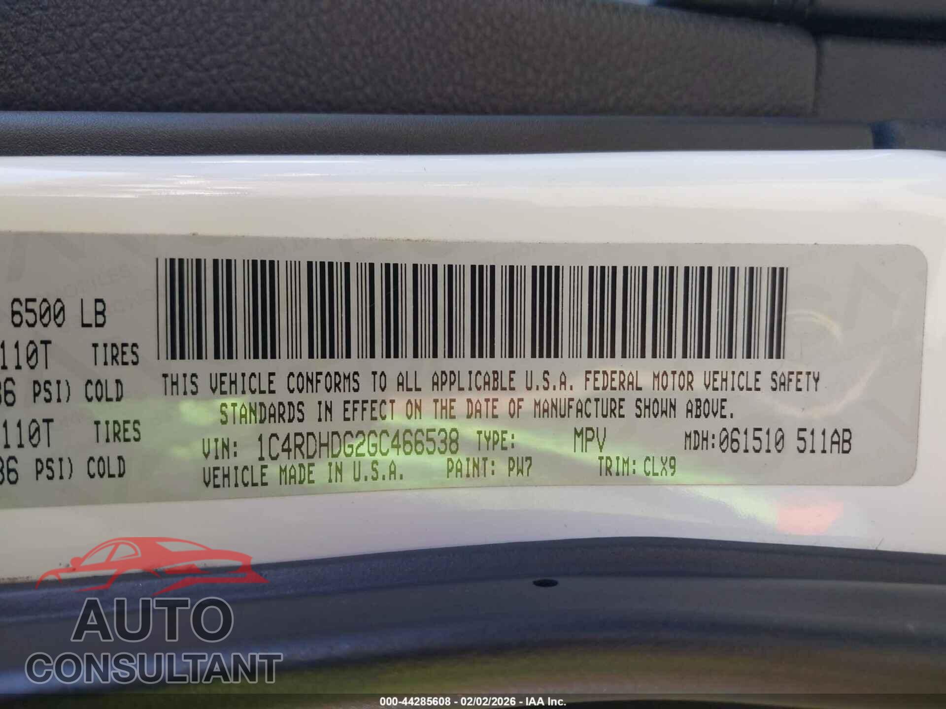 DODGE DURANGO 2016 - 1C4RDHDG2GC466538